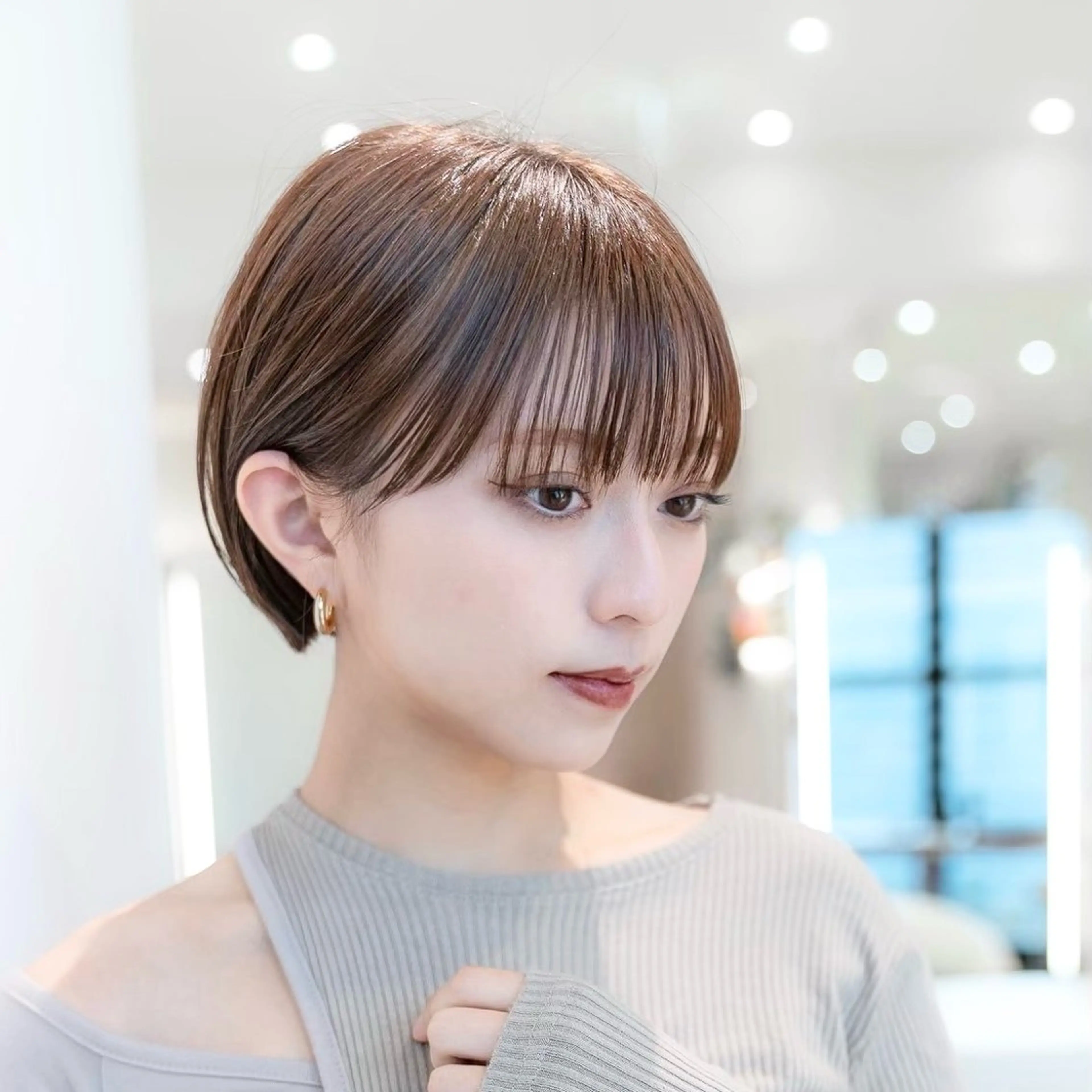 ショート カラー カット ヘアカラー トリートメント 田中航平/渋谷ボブ/ レイヤーボブのヘアスタイル