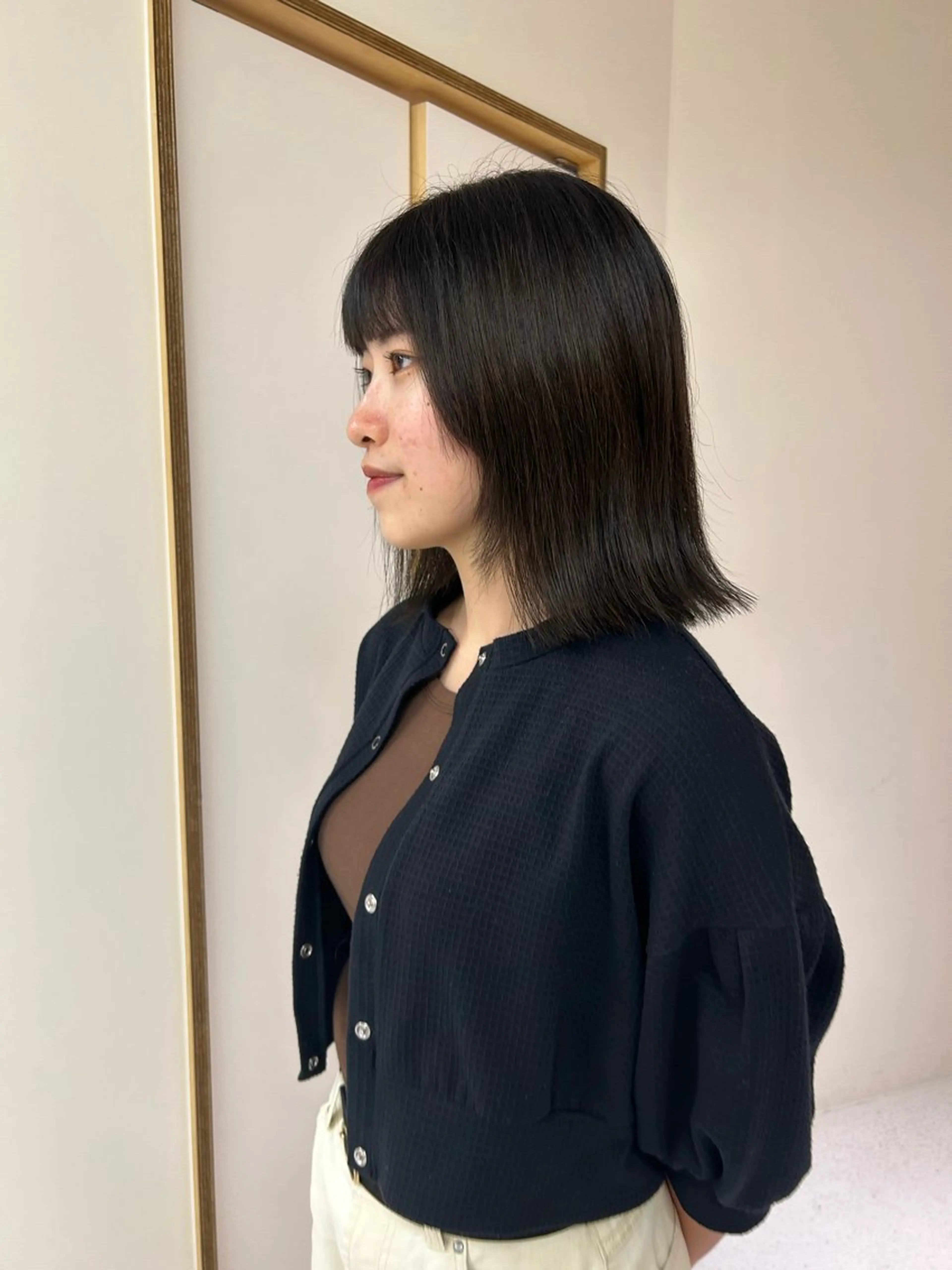 ミディアム 田中 樹奈のヘアスタイル