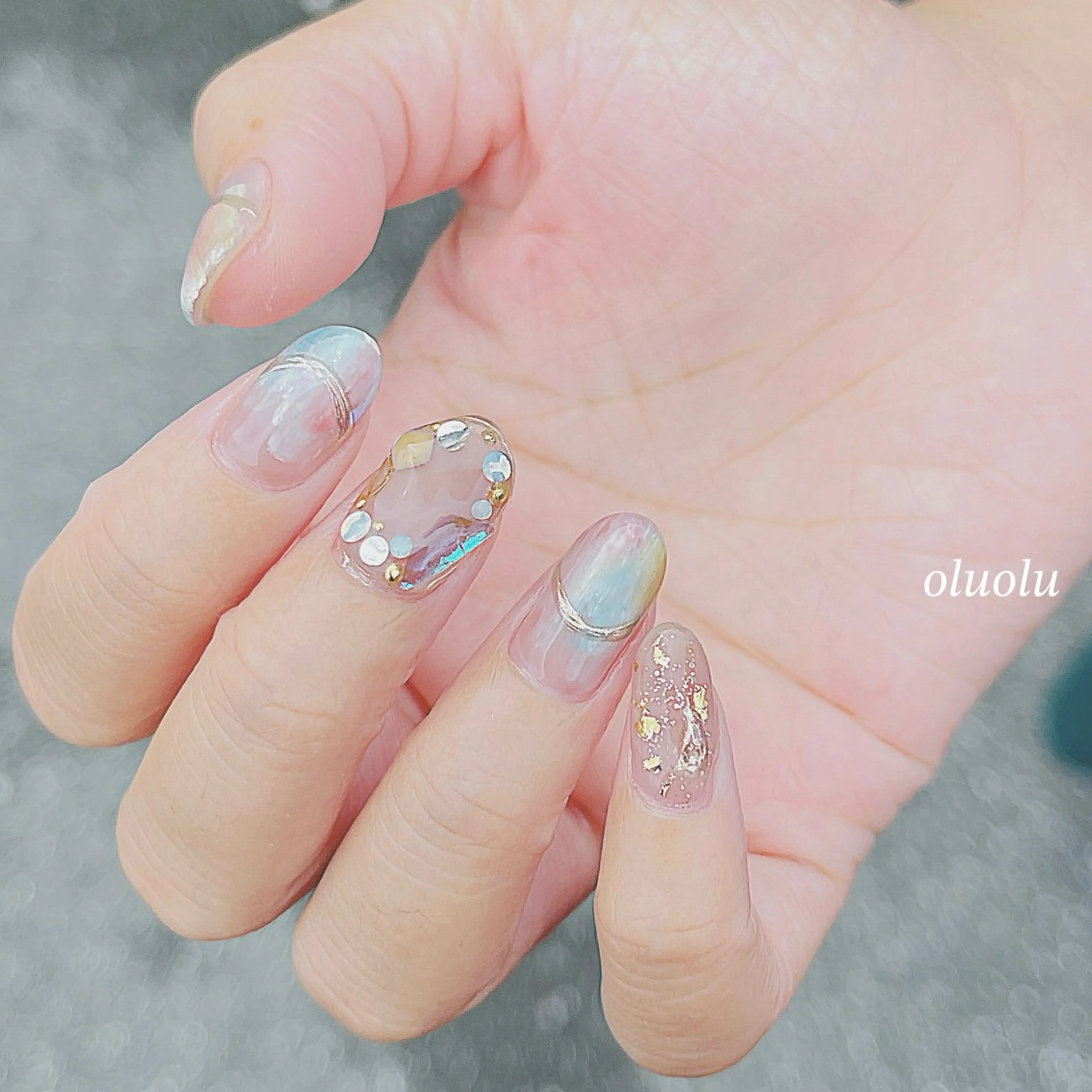 ネイル アートネイル フットネイル ニュアンスネイル ハンドネイル 大村 紬華のネイルデザイン