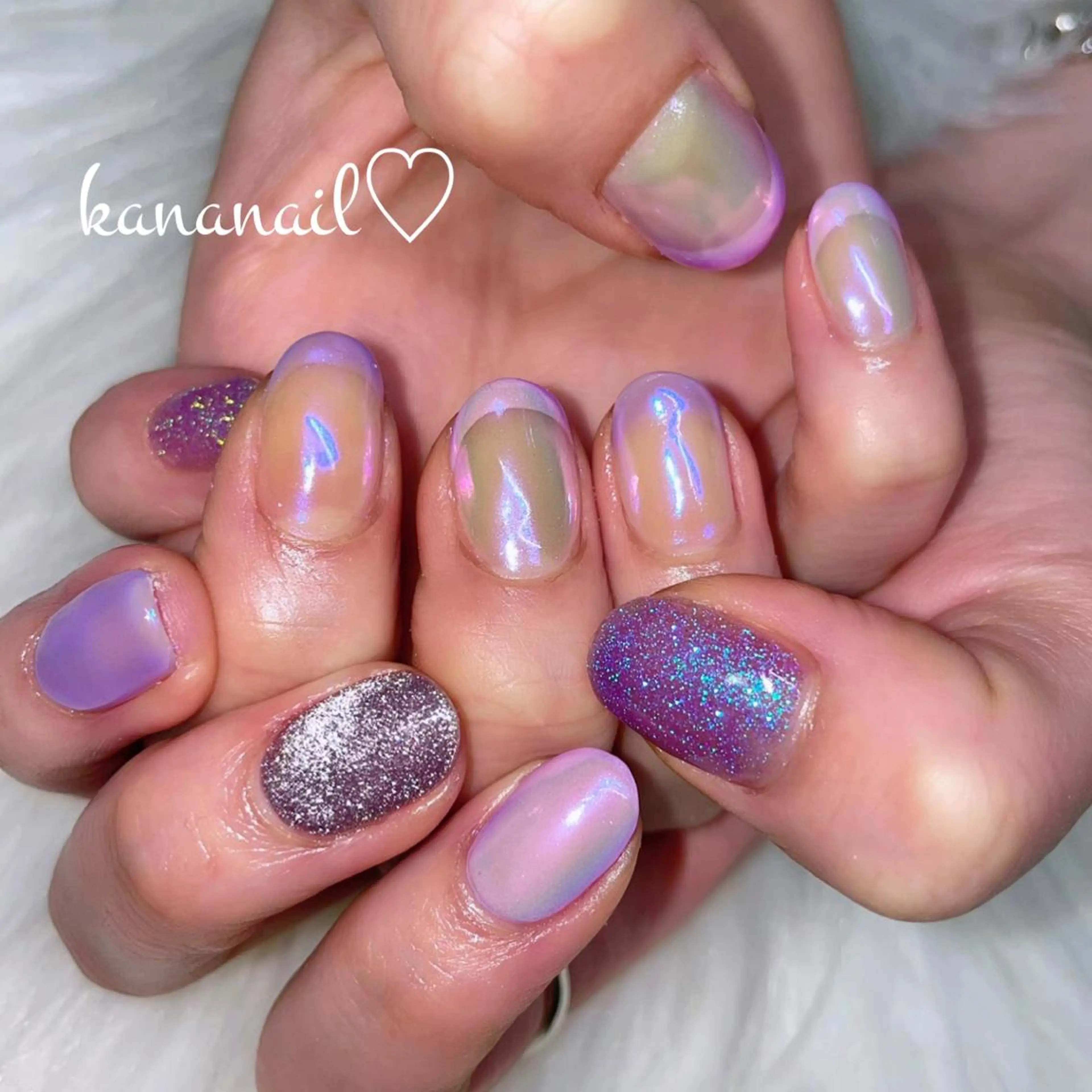 ネイル パープル kananail ♡のネイルデザイン
