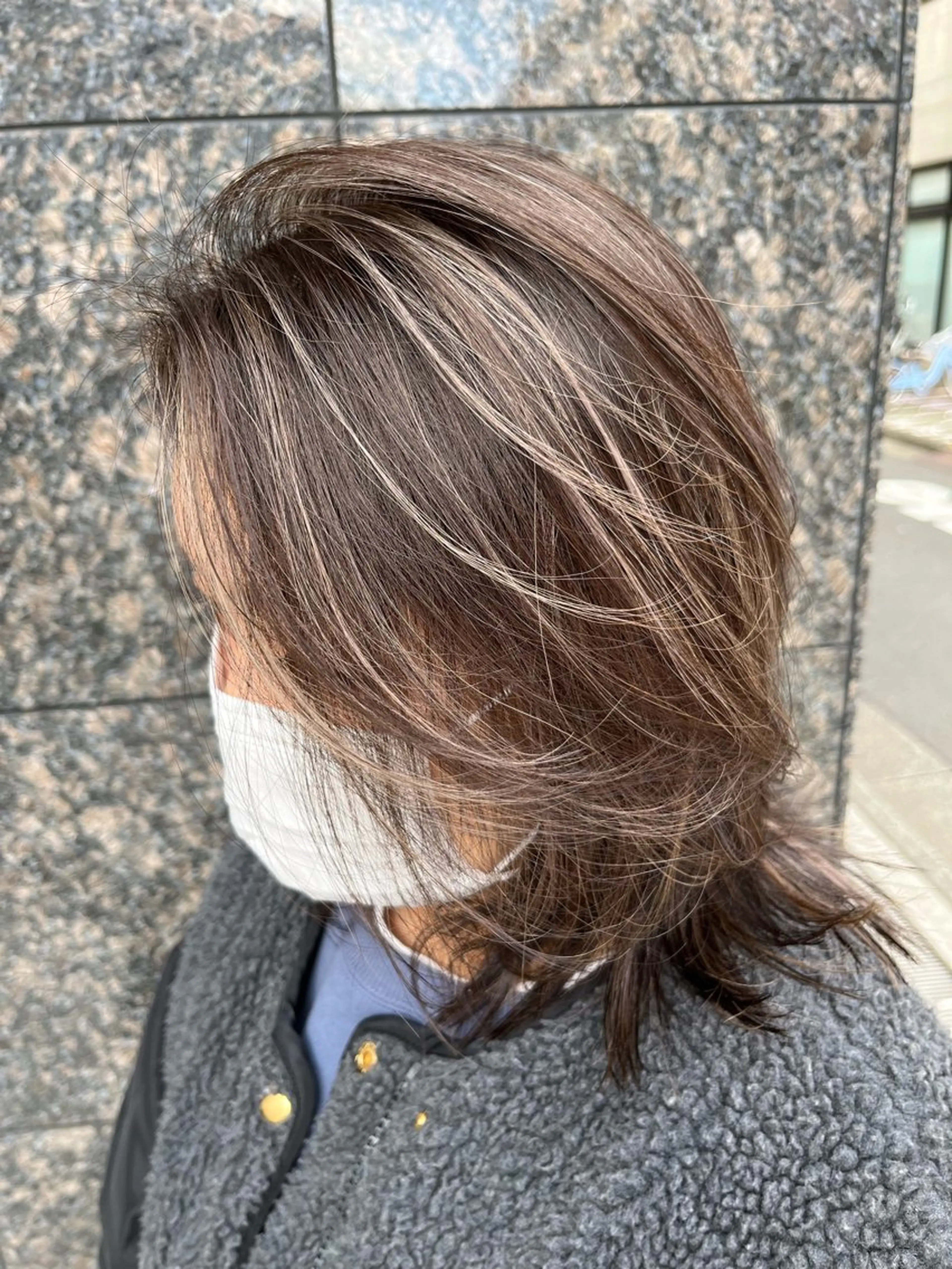 ミディアム ハイライト レイヤーカット わたる /カットモデル募集のヘアスタイル