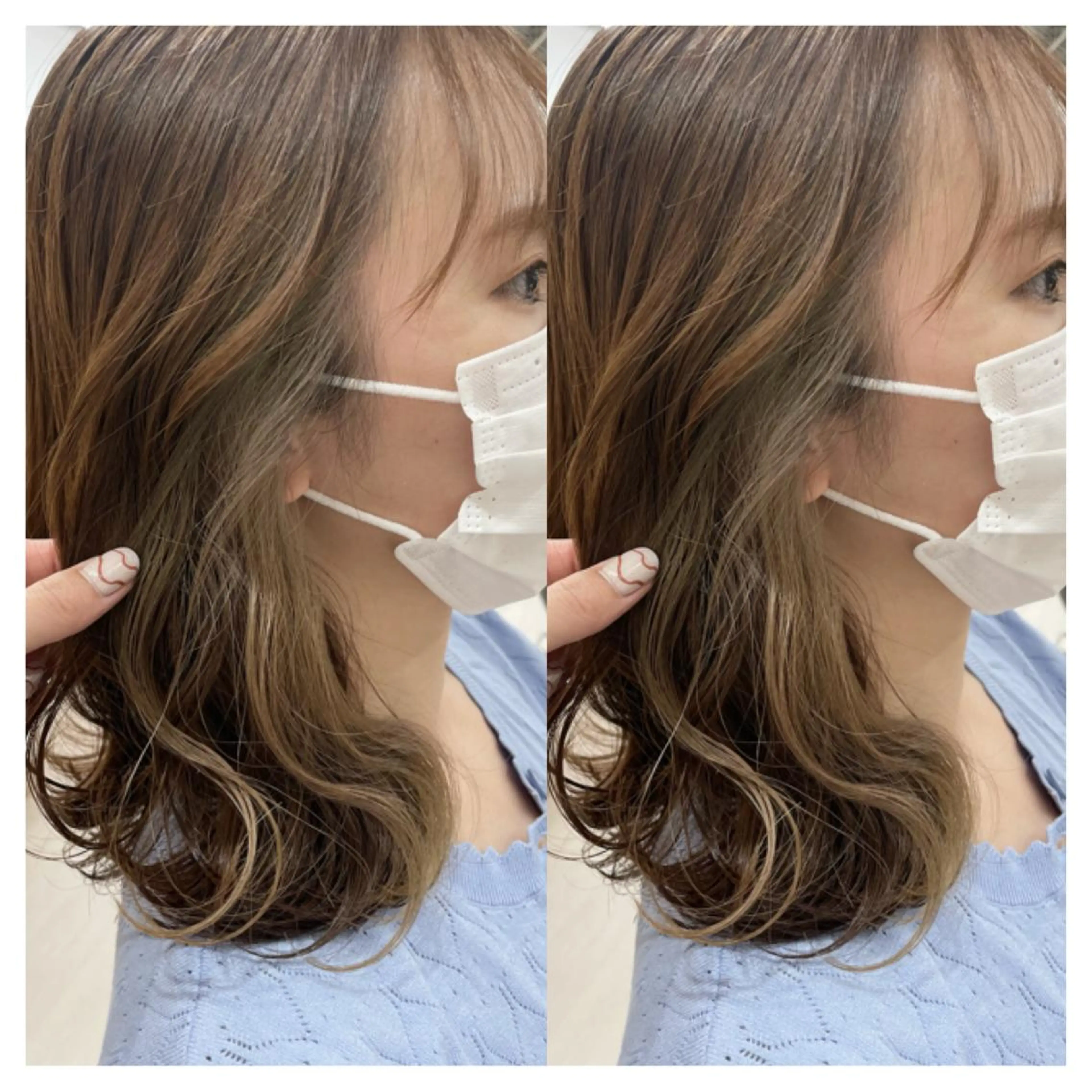 ミディアム カラー カット ヘアカラー トリートメント 村山 茉衣のヘアスタイル