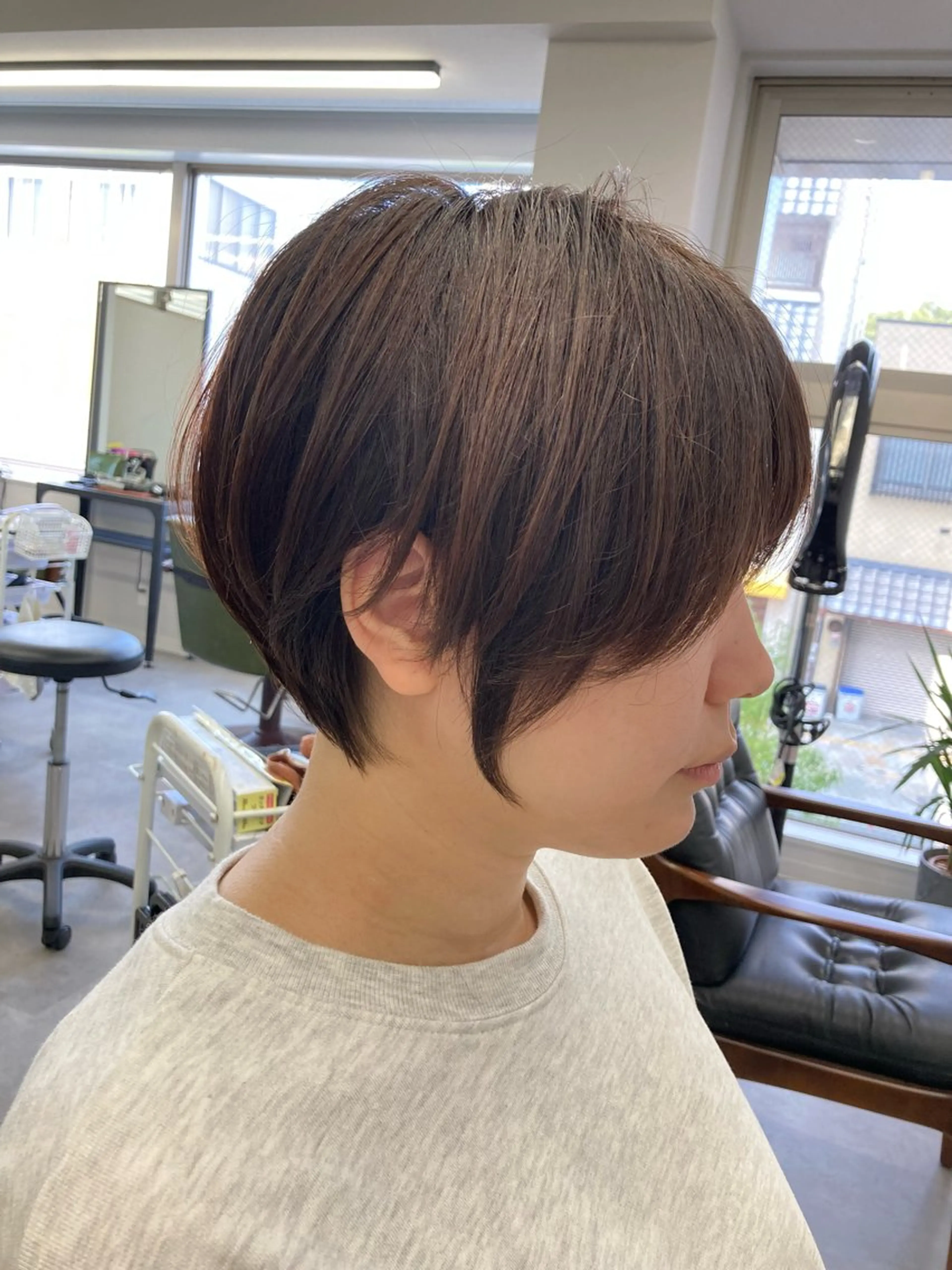 ショート カラー ショートボブ ボブ ショートヘア カット ヘアカラー トリートメント SHAFT Ieiriのヘアスタイル