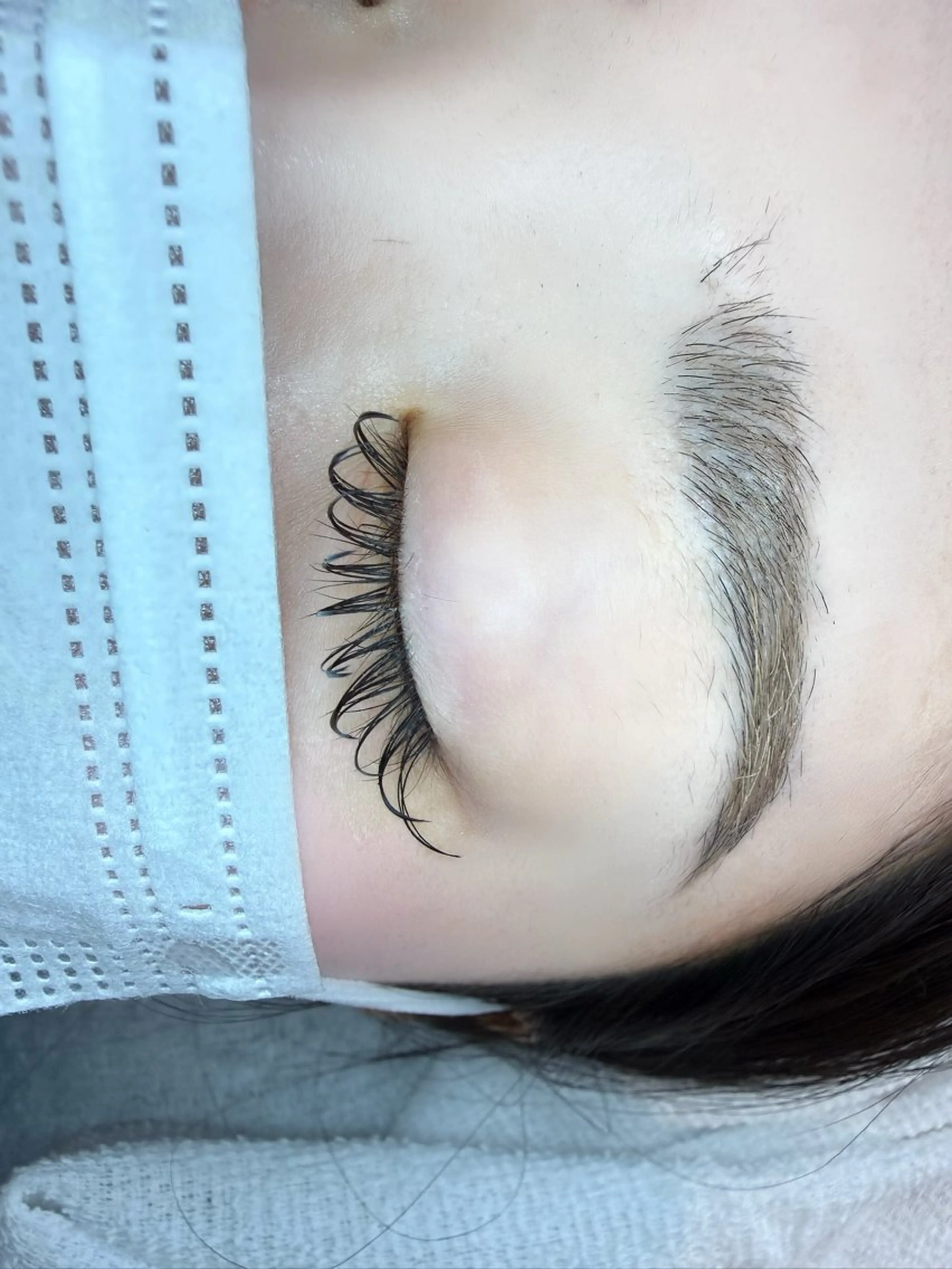 マツエク・マツパ フラットラッシュ パリジェンヌラッシュリフト まつげパーマ 一重×まつ毛パーマ マツエク 束感まつ毛/京都 優春🎀💭のマツエク・マツパデザイン