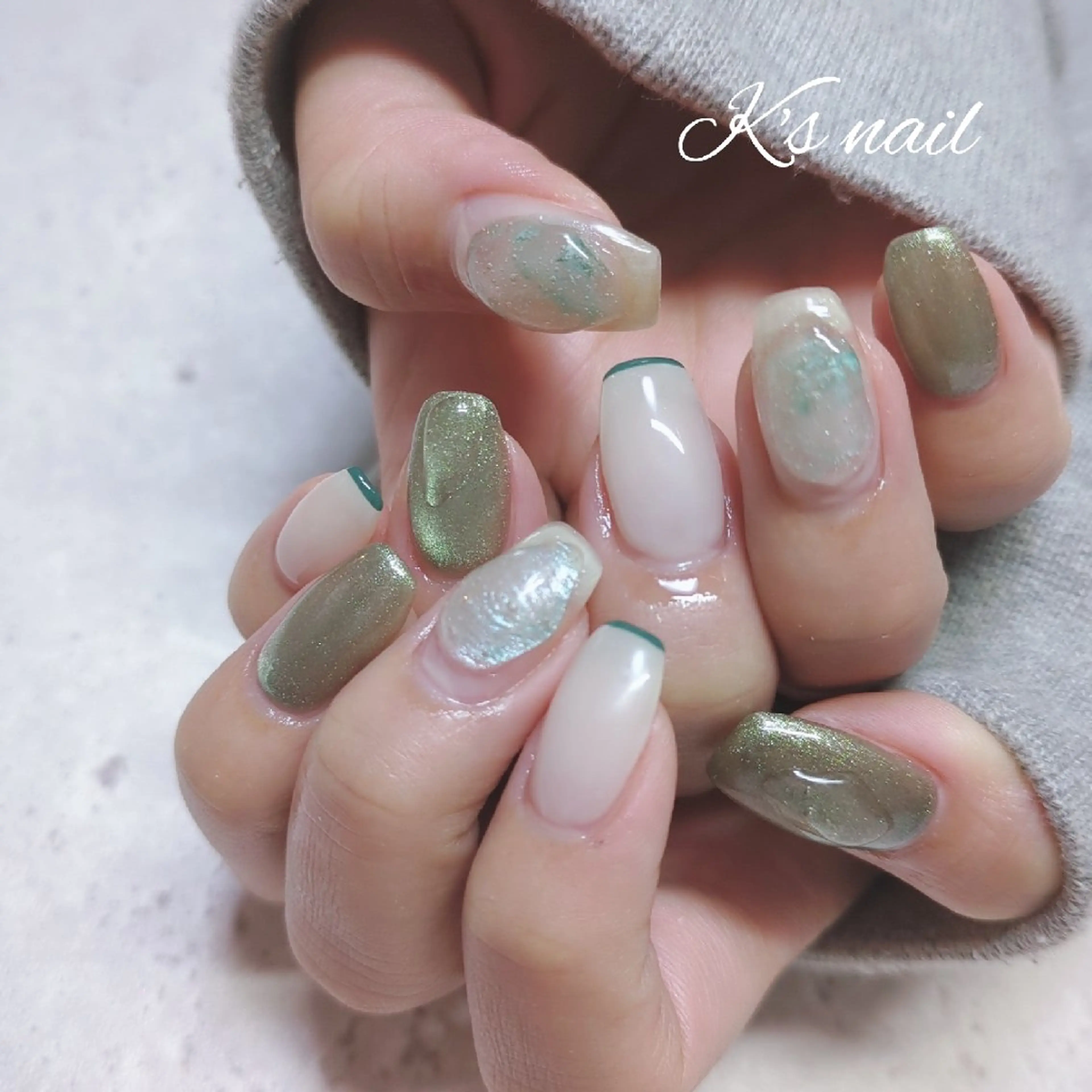 ネイル ニュアンスネイル 春ネイル ハンドネイル K's nail kotoeのネイルデザイン