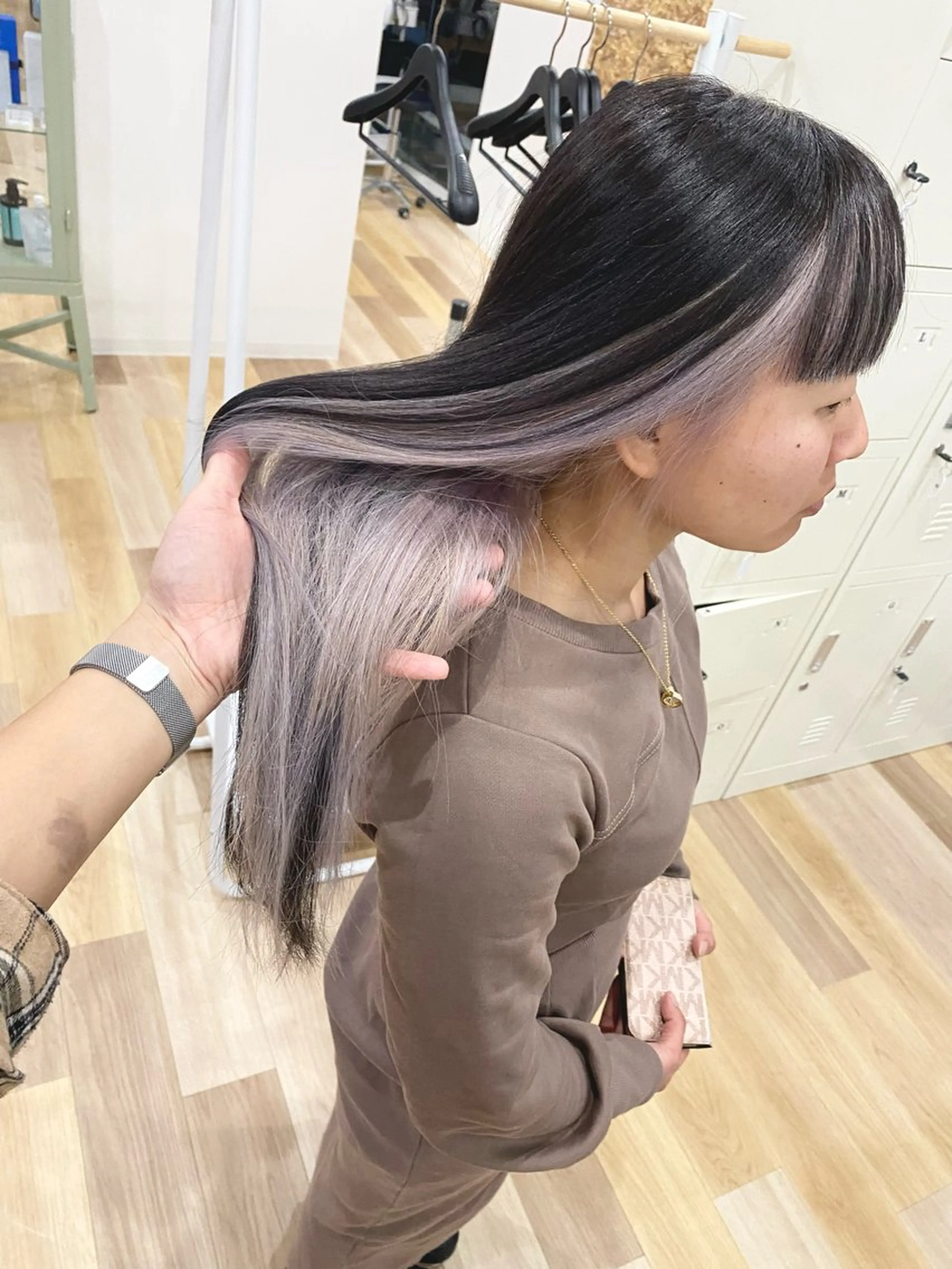 ロング カット ヘアカラー トリートメント ケアブリーチ 黒瀬有汰のヘアスタイル