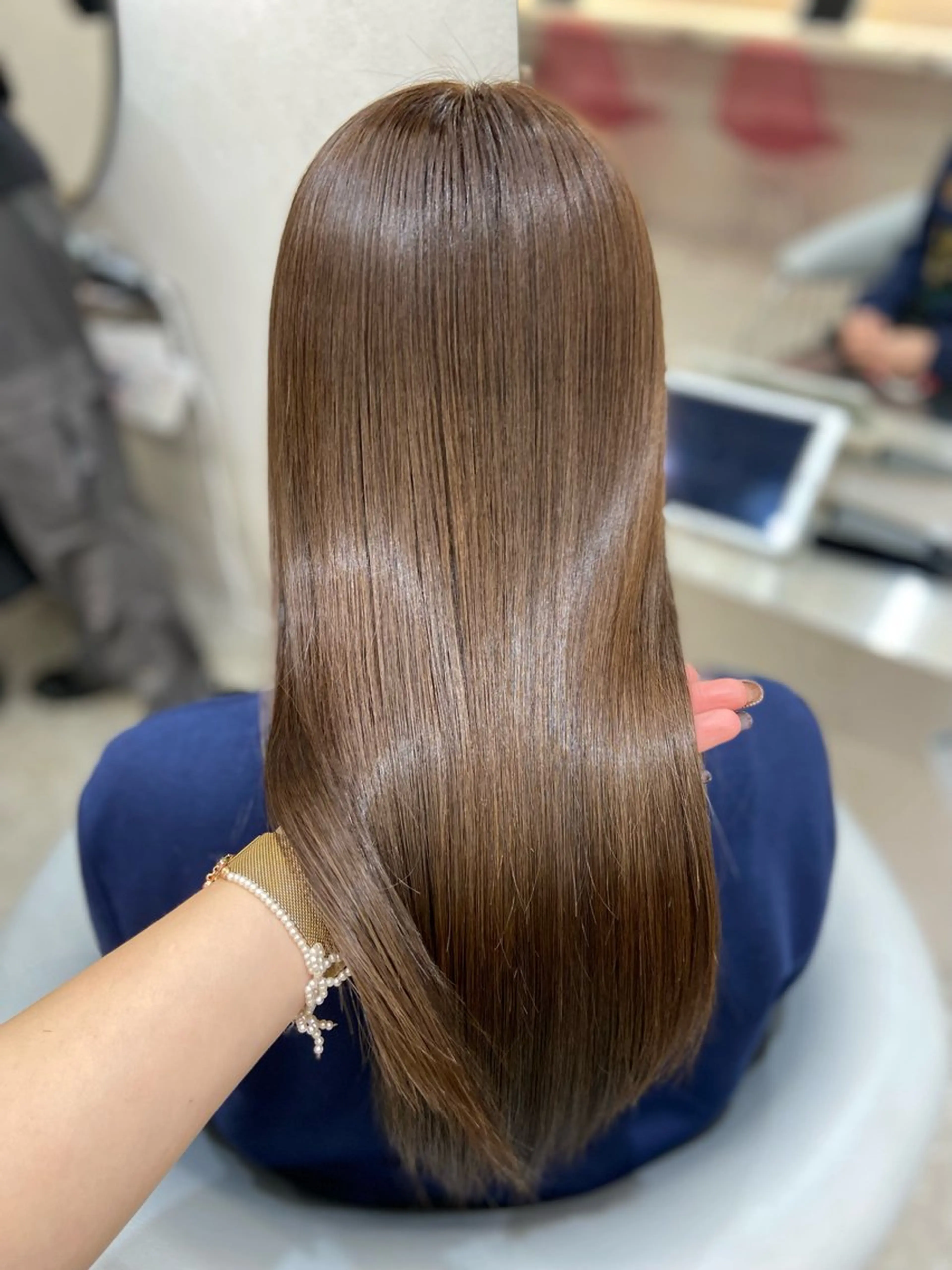 ロング カラー カット ヘアカラー トリートメント 新宿/韓国ヘア 中明度カラー/かやのヘアスタイル