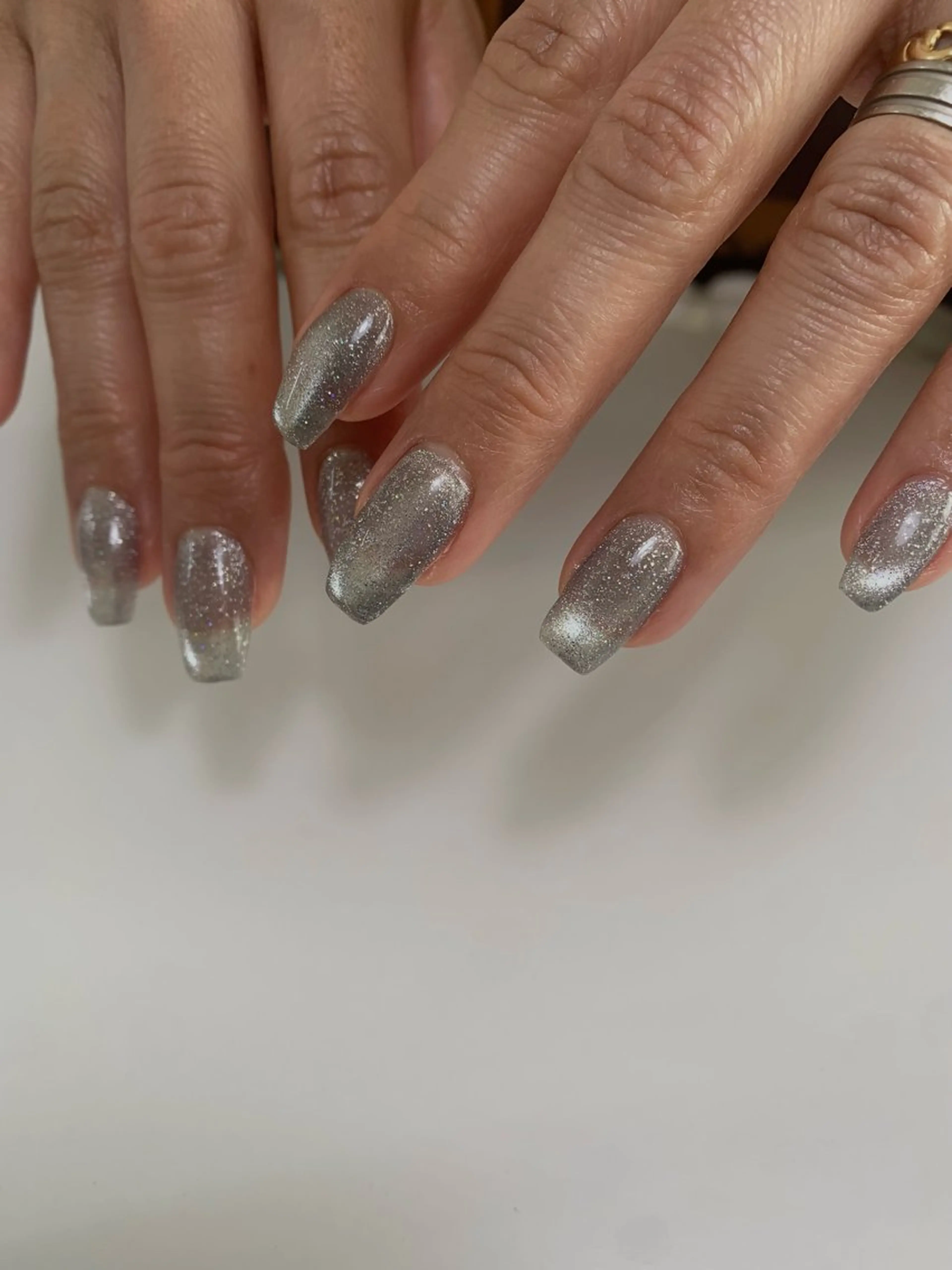 ネイル ブルー フラッシュネイル フラッシュマグ マグネットネイル is.nail 🌷sonokoのネイルデザイン