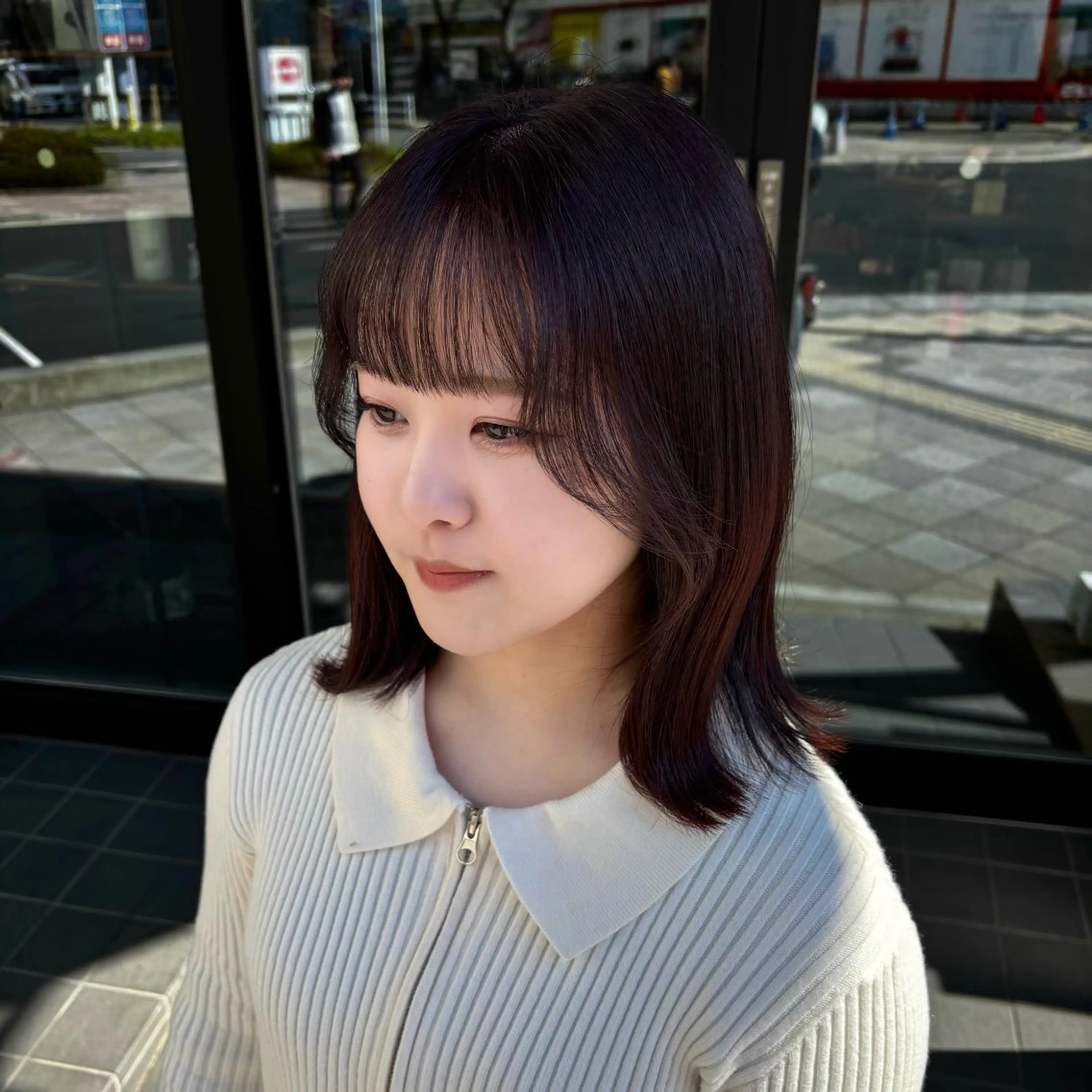 ミディアム Natsuki/韓国 ボブ/レイヤーカットのヘアスタイル