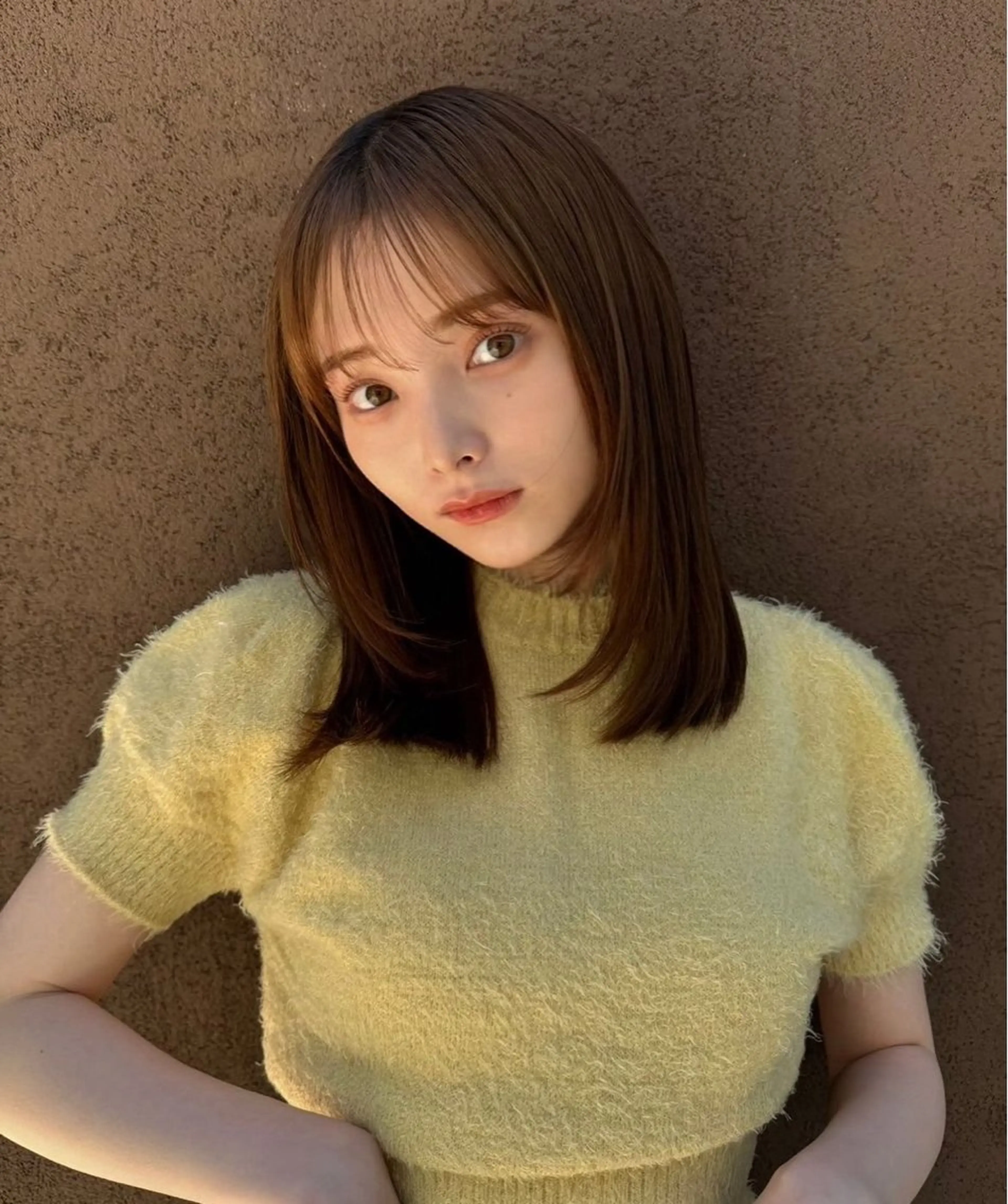 ミディアム カラー 山崎/ボブ縮毛矯正 レイヤー髪質改善のヘアスタイル