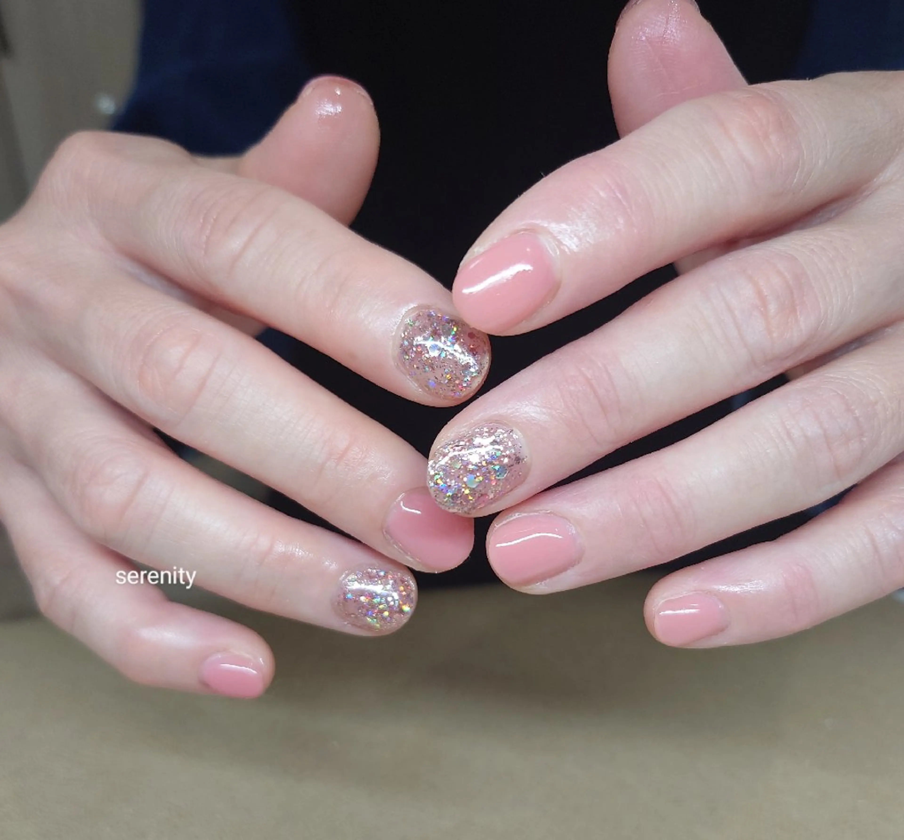 ネイル ラメ(グリッター) ワンカラーネイル ハンドネイル nail  serenityのネイルデザイン