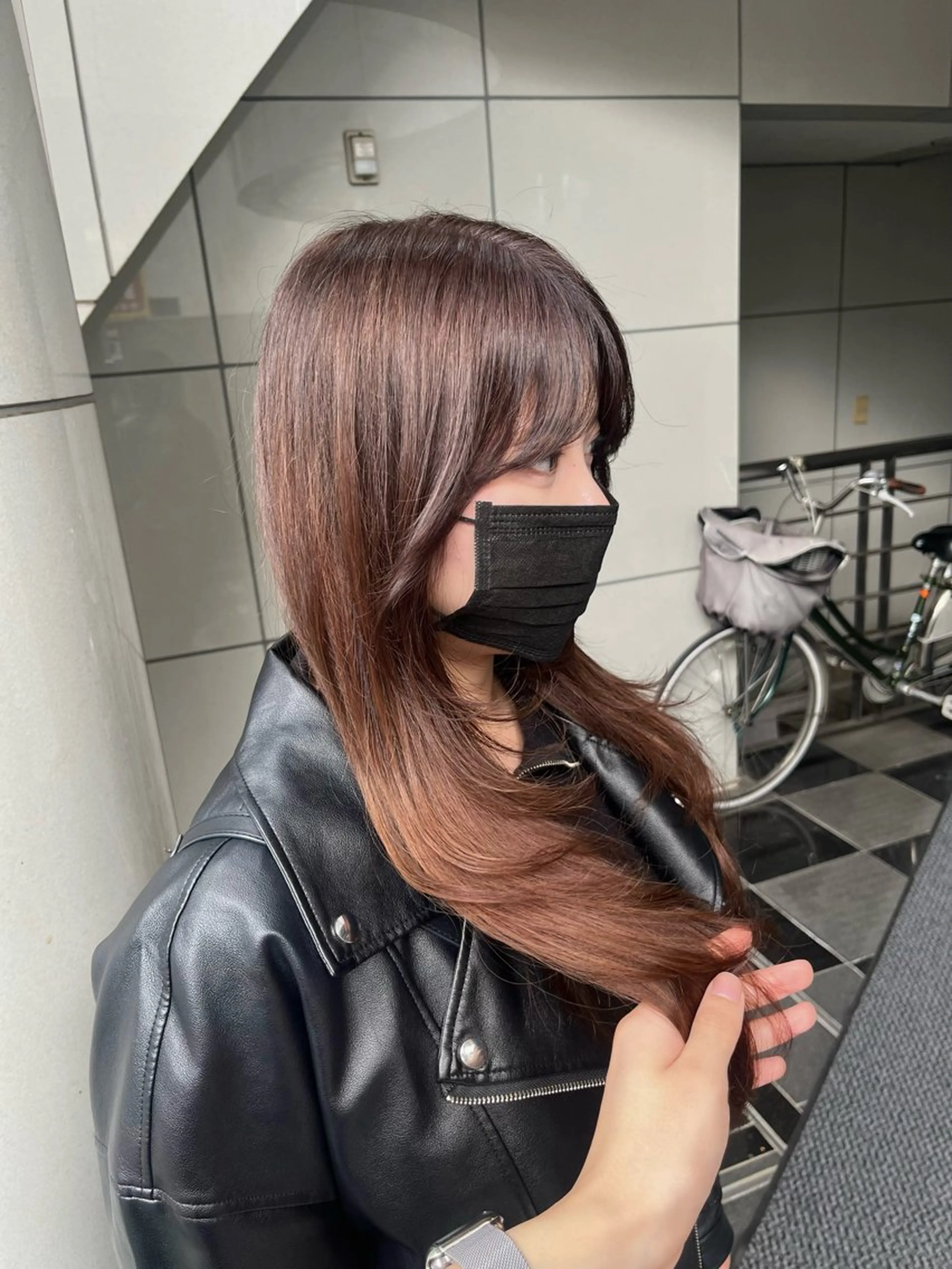 ロング 韓国レイヤー ☁️🫧森ハリス誠一のヘアスタイル