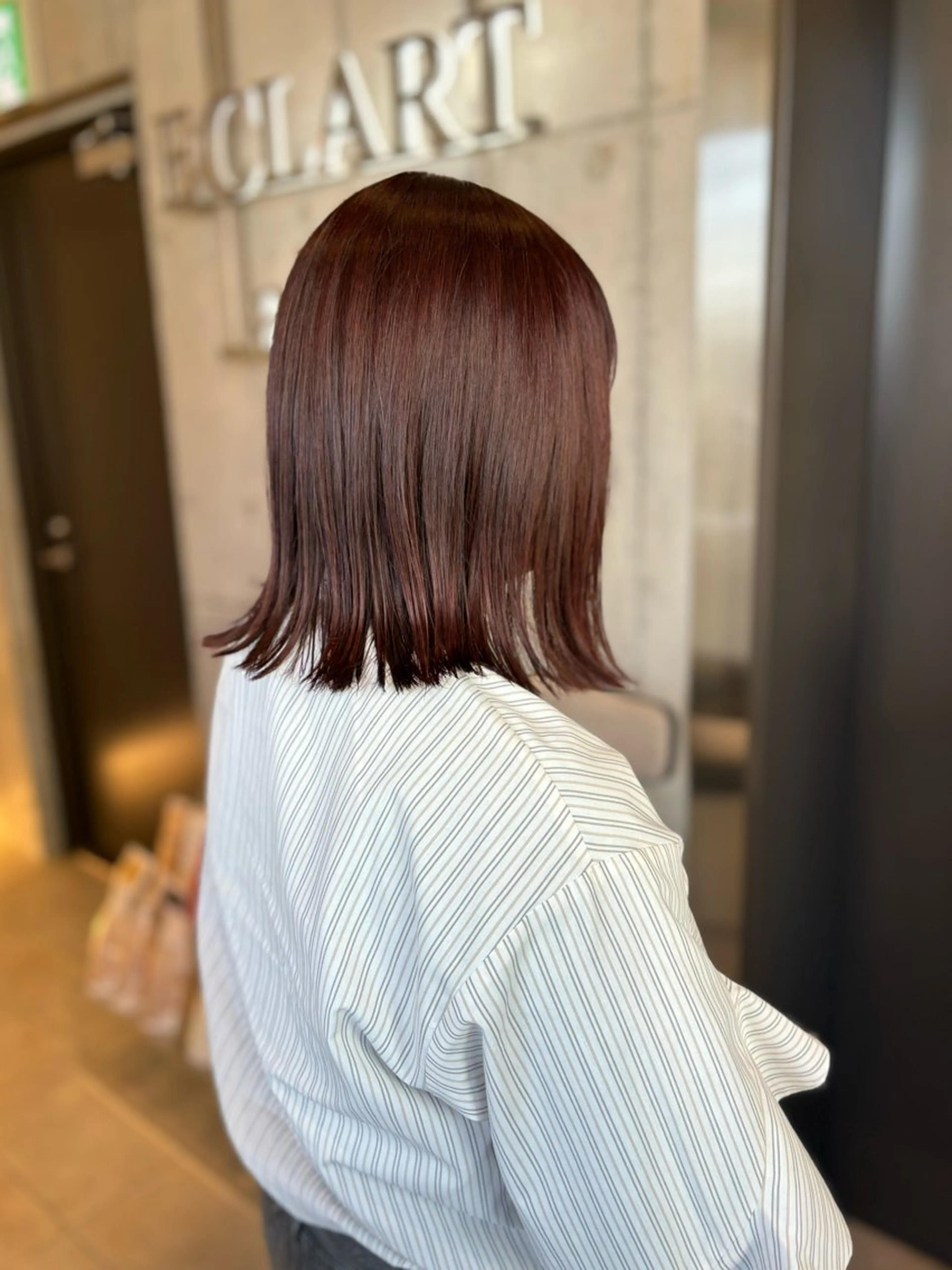 ミディアム カラー カット ヘアカラー トリートメント 【完全個室】髪質改善 暖色カラー/山崎唯奈のヘアスタイル