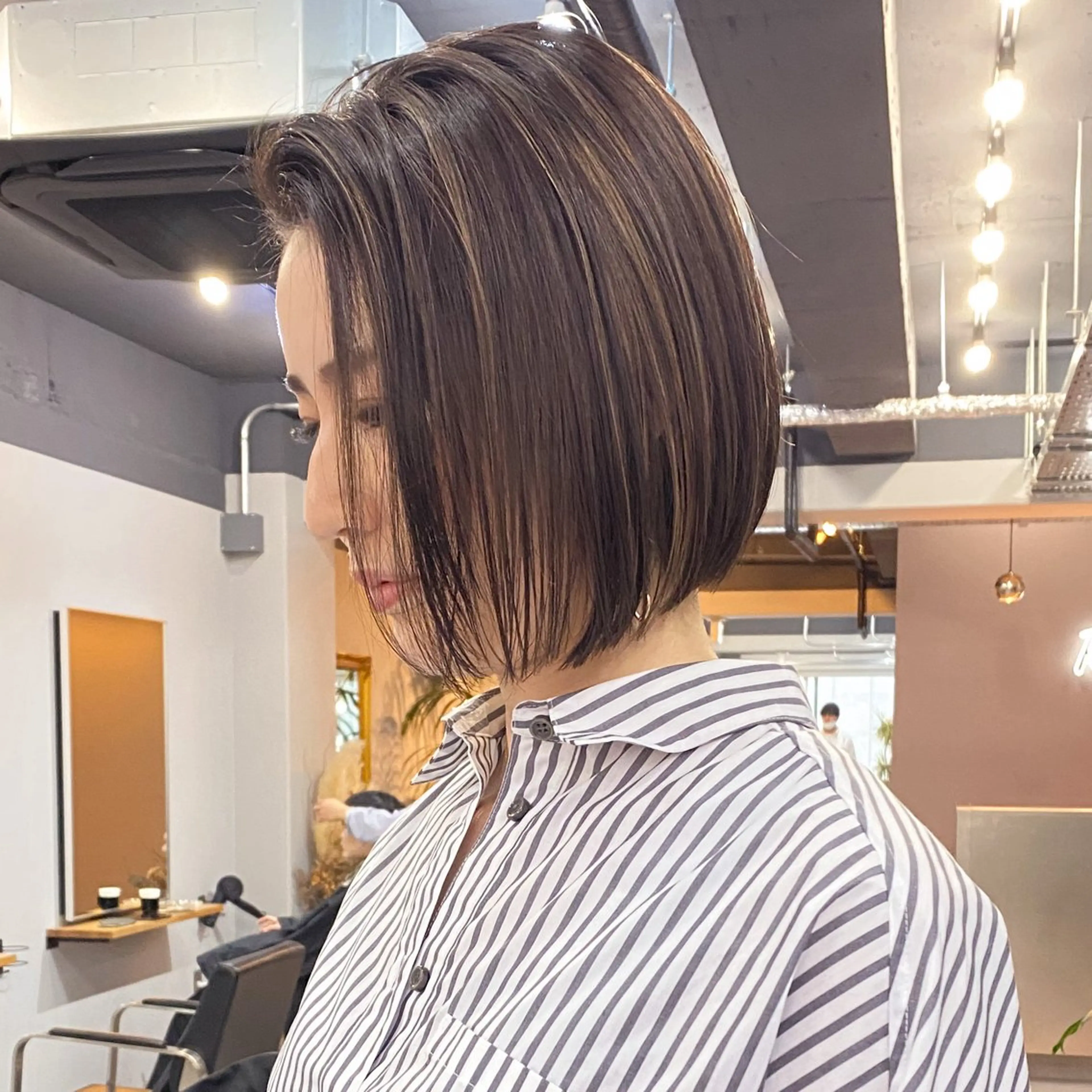 ショート カット ヘアカラー トリートメント 中山 天地のヘアスタイル