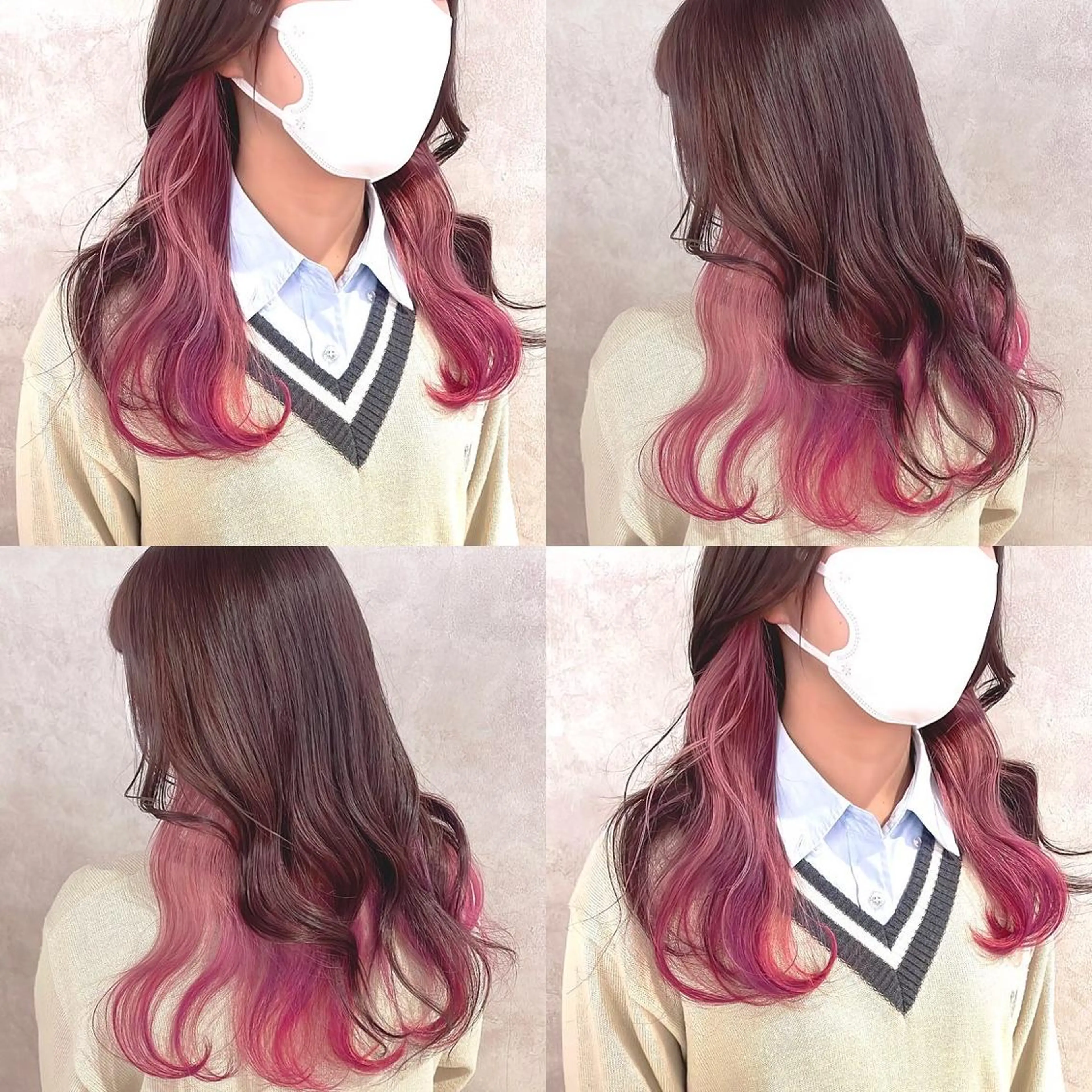 カラー ヘアカラー トリートメント 渋谷:インナーカラー ／🍒エリカ🍒のヘアスタイル