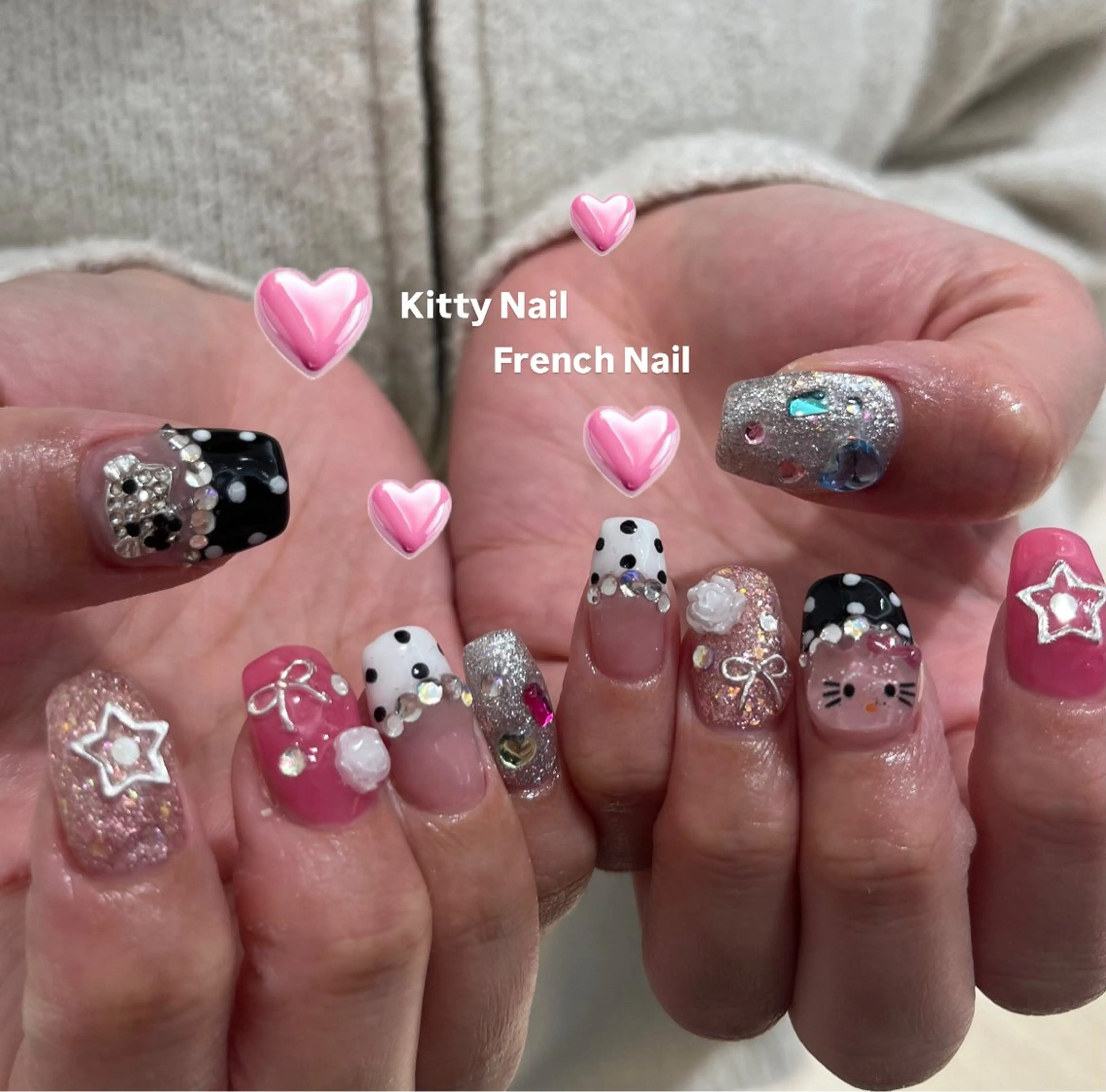 ネイル ドット フレンチネイル ハンドネイル Ibuki 🎀仙台パルコ🎀のマツエク・マツパデザイン