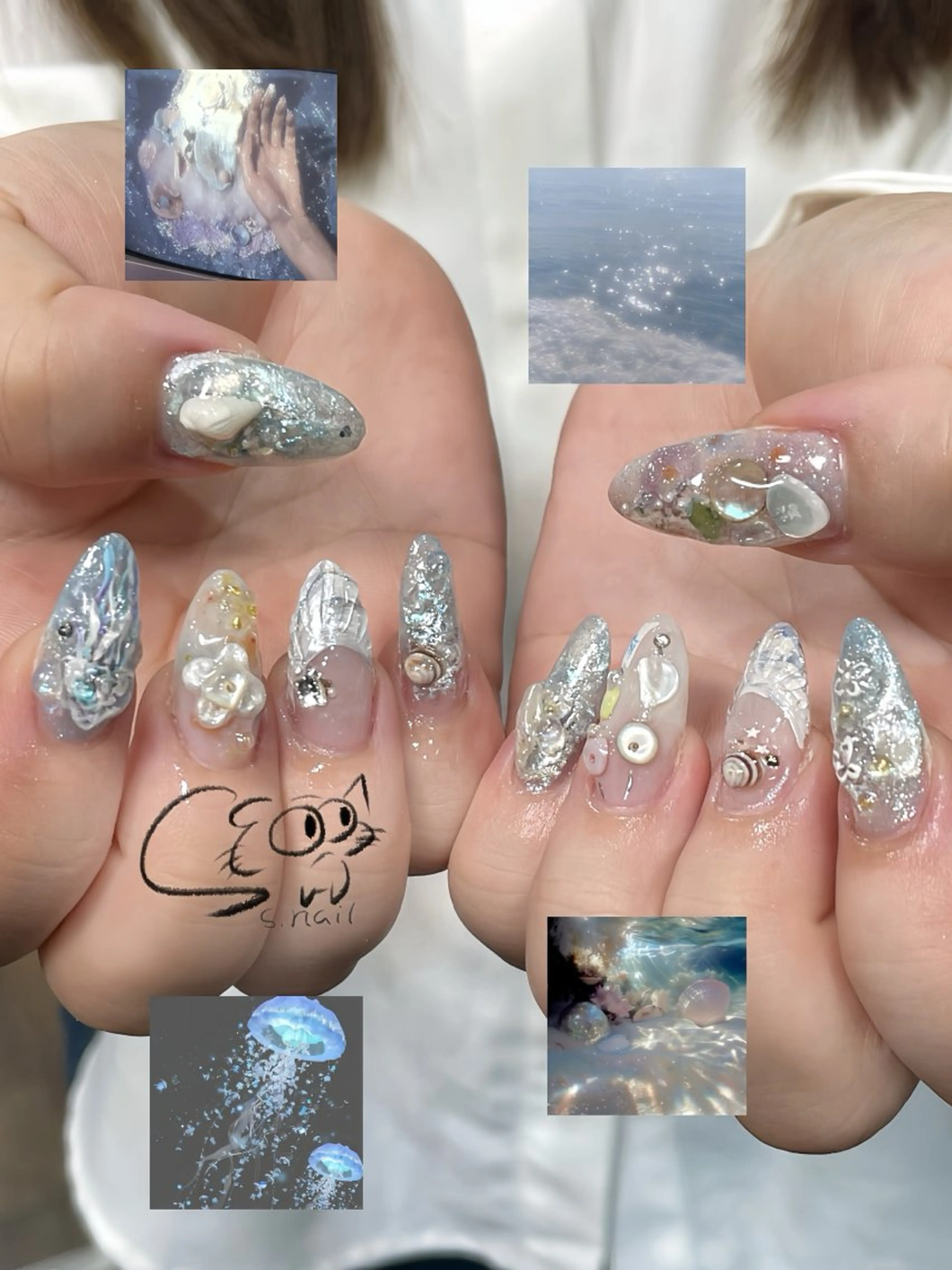 ネイル チークネイル フレンチネイル グラデーション マグネットネイル ワンカラーネイル S.nail _のネイルデザイン