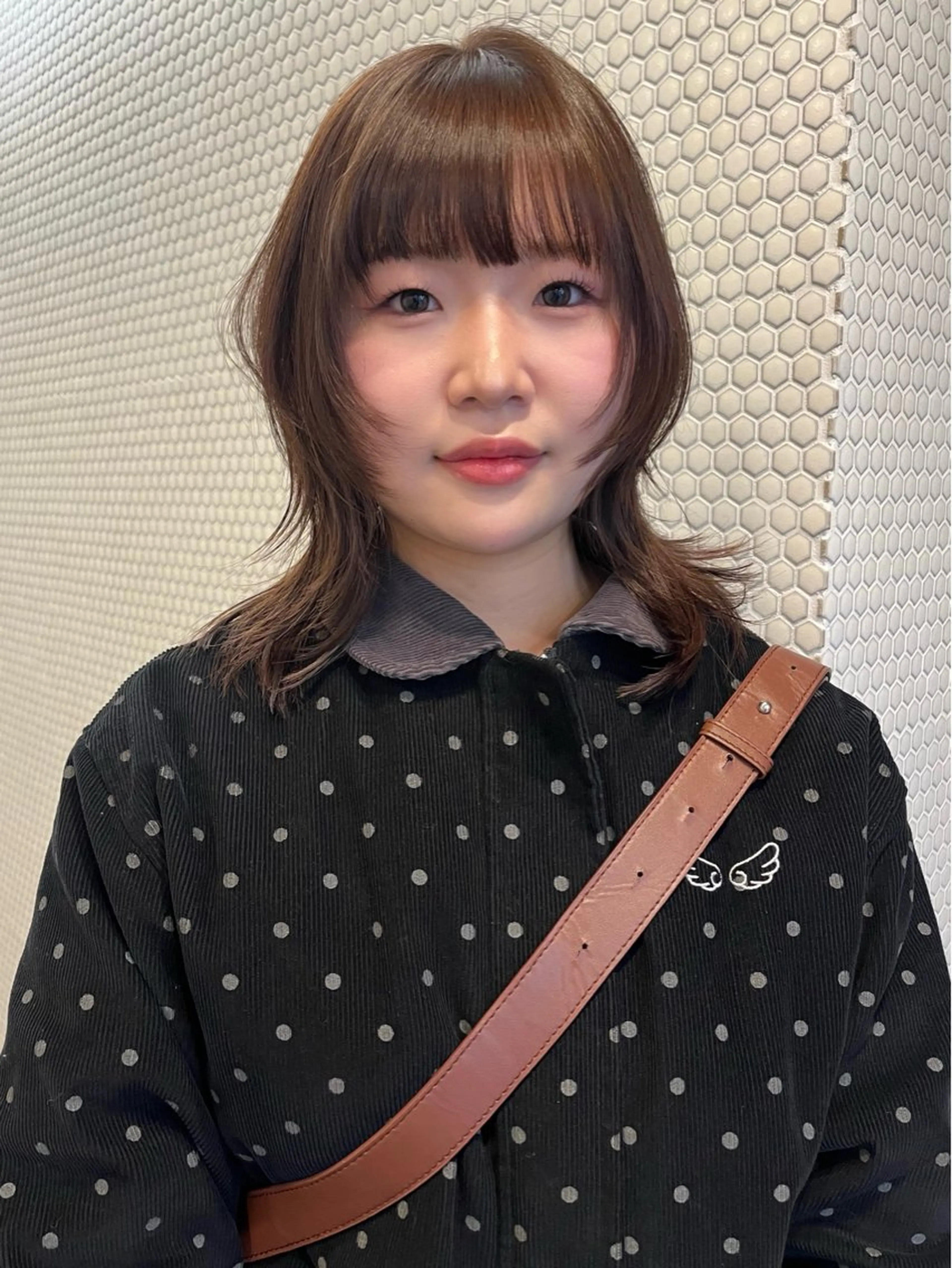 ミディアム レイヤー/暖色/ 髪質改善/永礼芳果のヘアスタイル