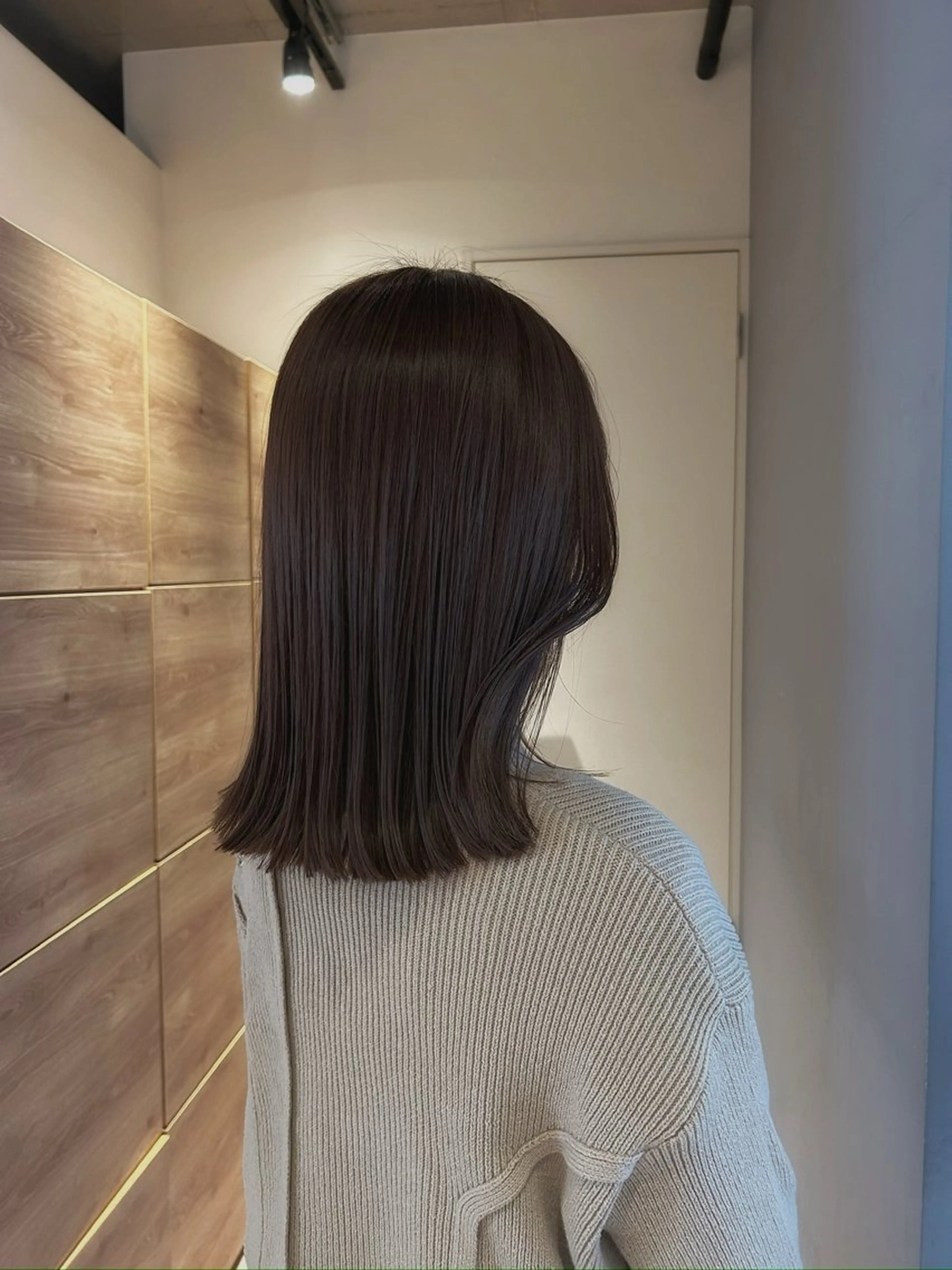 ミディアム カット ヘアカラー 葉月/ボブ/ 透明感カラー／中目黒のヘアスタイル