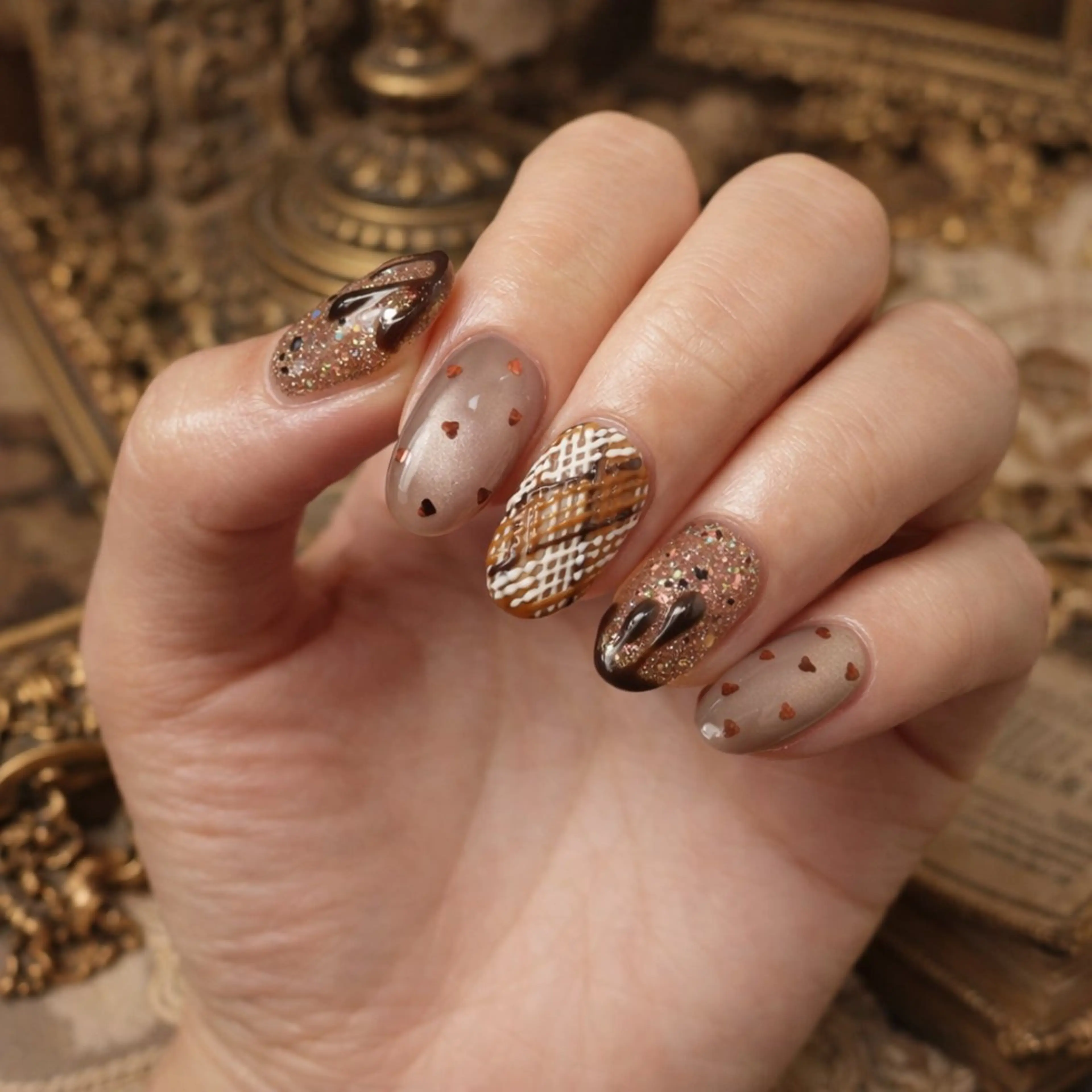 ネイル バレンタイン ハンドネイル Roger 舞のネイルデザイン