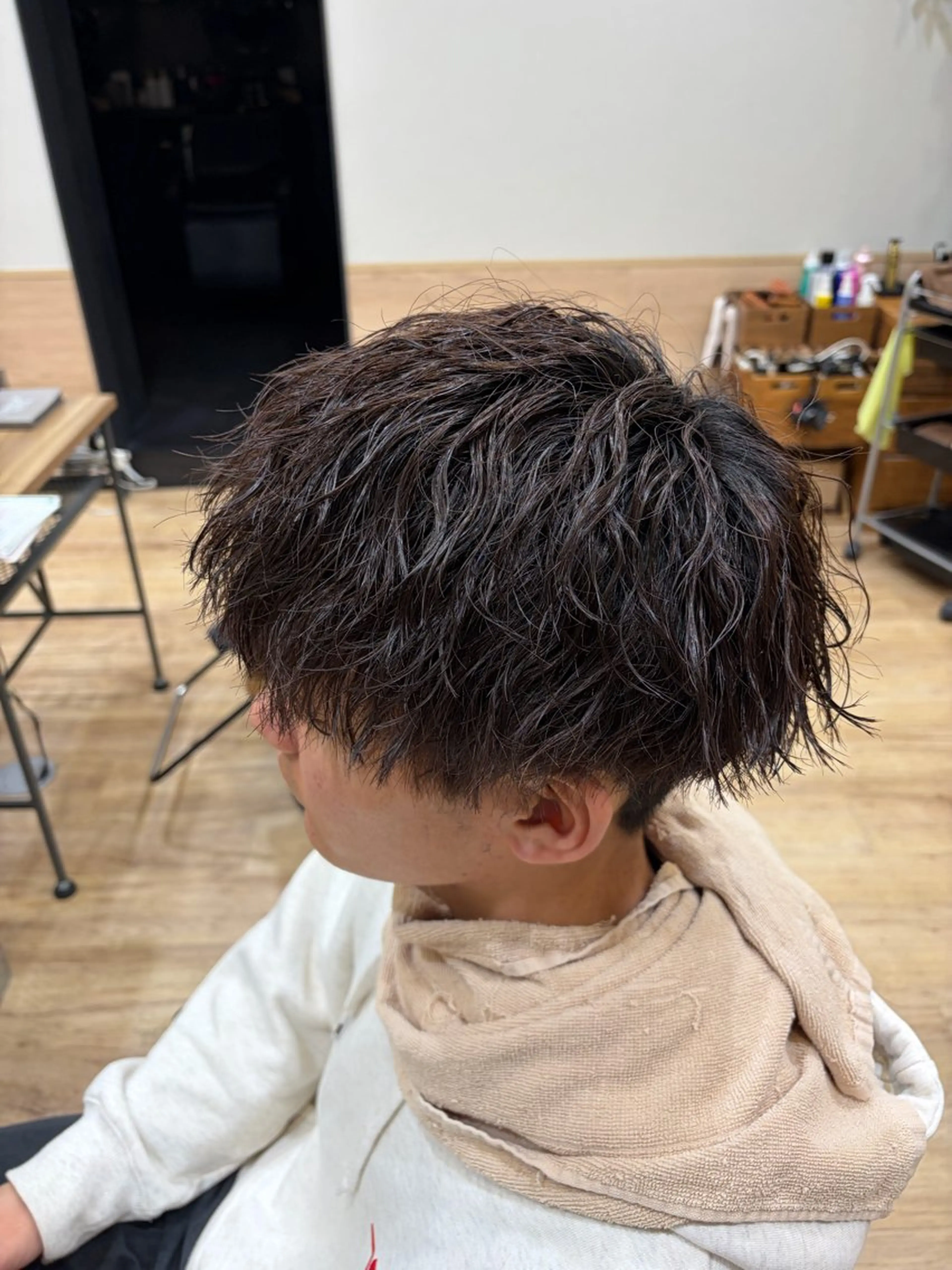 パーマ メンズ カット パーマ 小田 暉のヘアスタイル