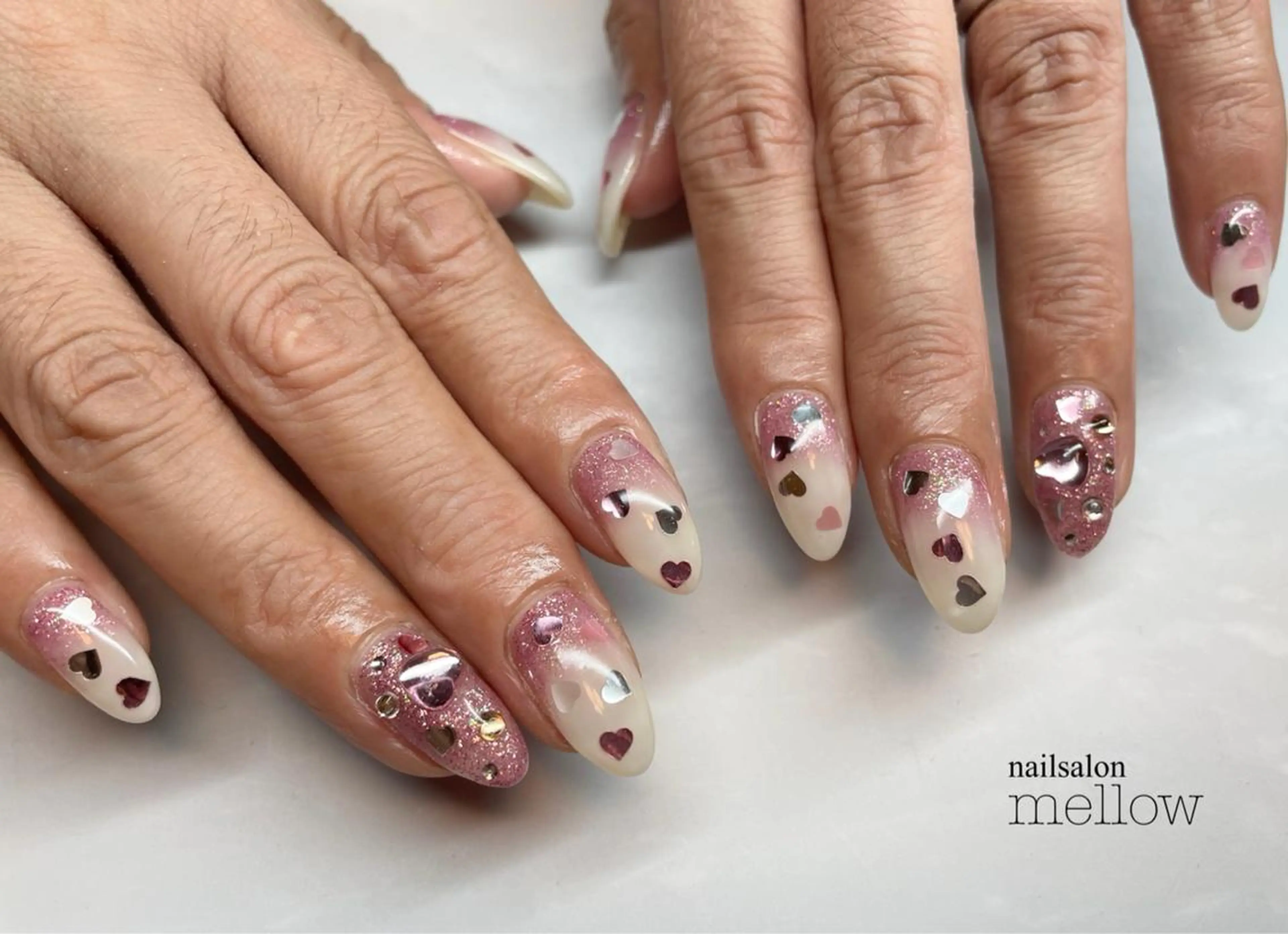 ネイル ハート ホログラムネイル 大山 浩美のネイルデザイン