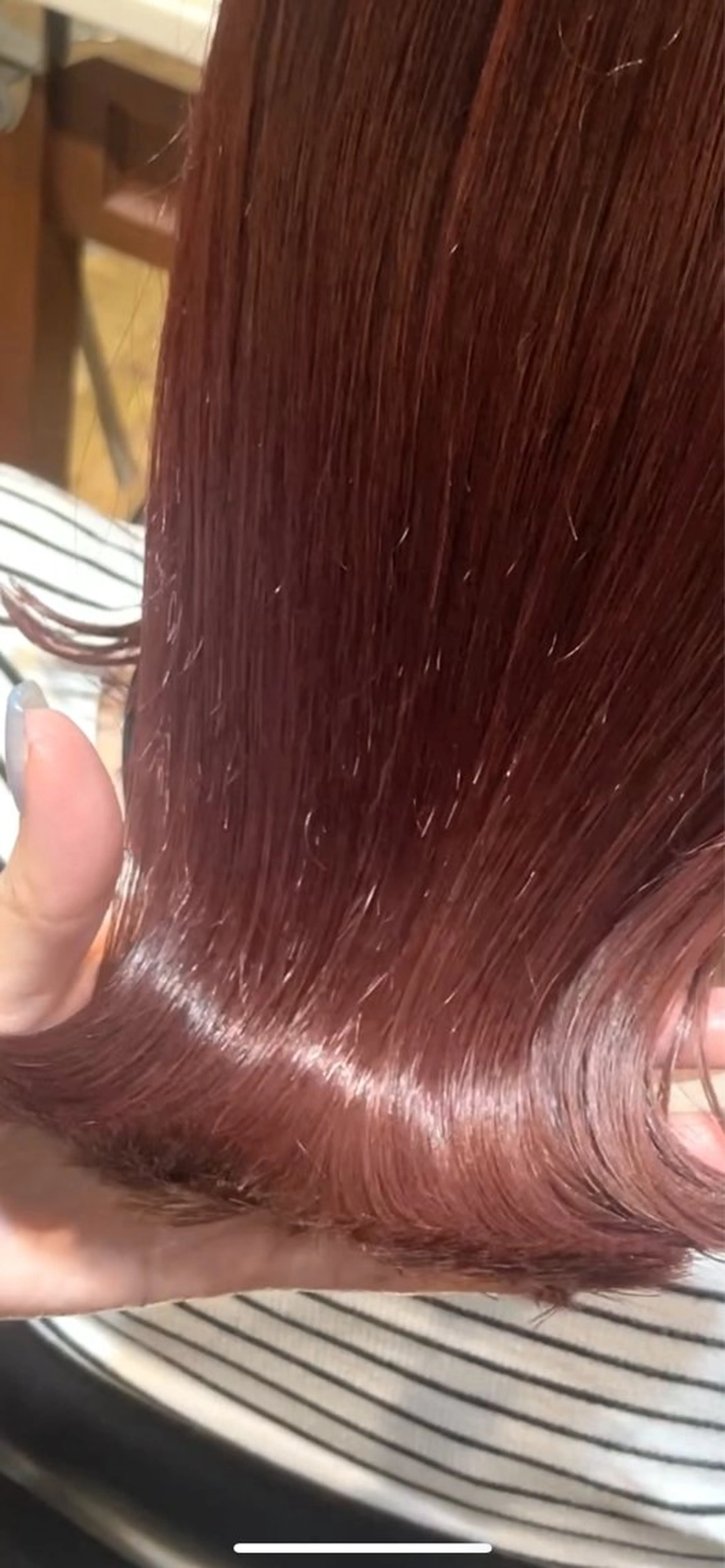 ミディアム カラー ピンクカラー ボブ カット ヘアカラー トリートメント ご新規様限定 透明感カラーKANAのヘアスタイル