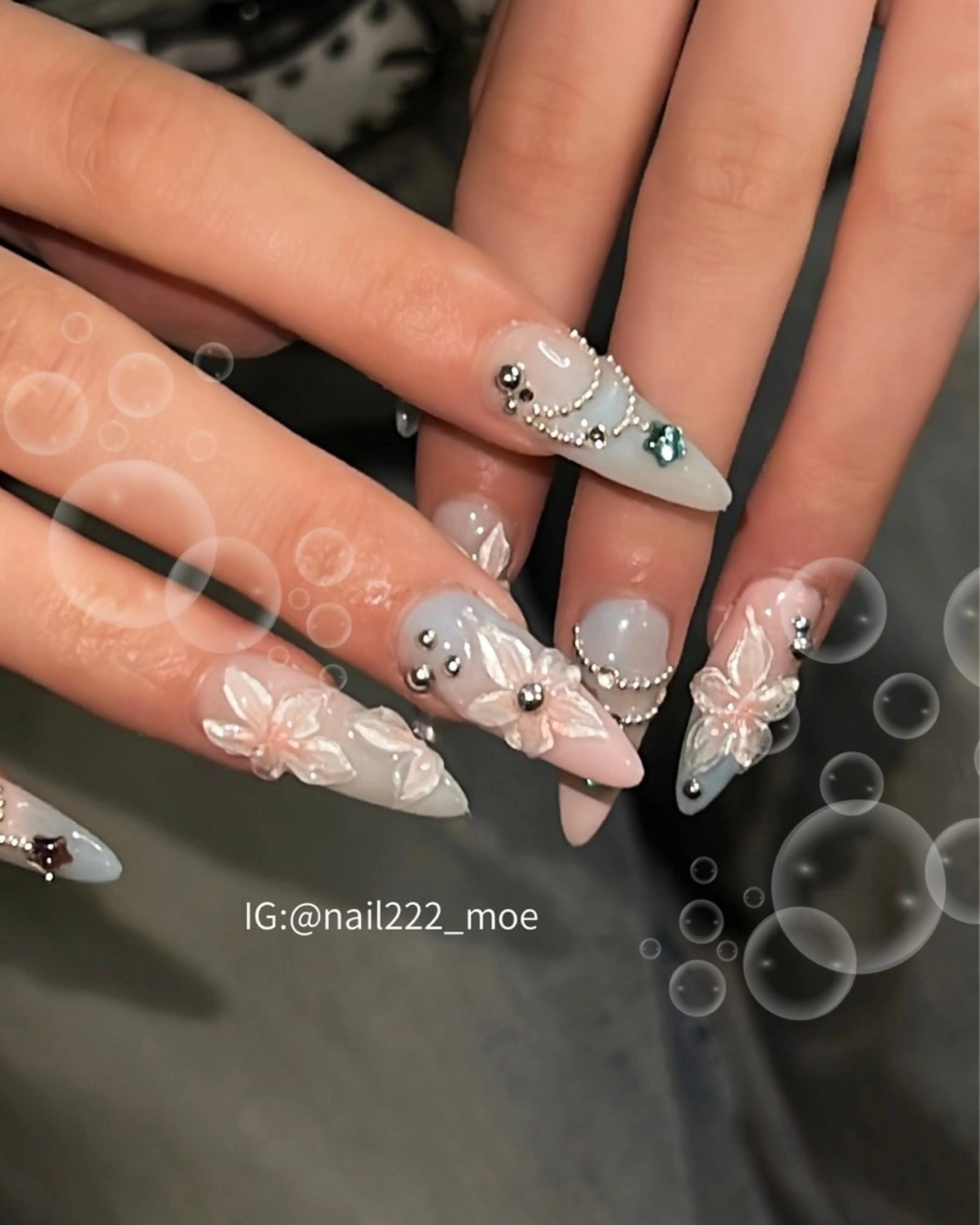 ネイル ハンドネイル ⟡.*222⋰˚☆ MöEのネイルデザイン