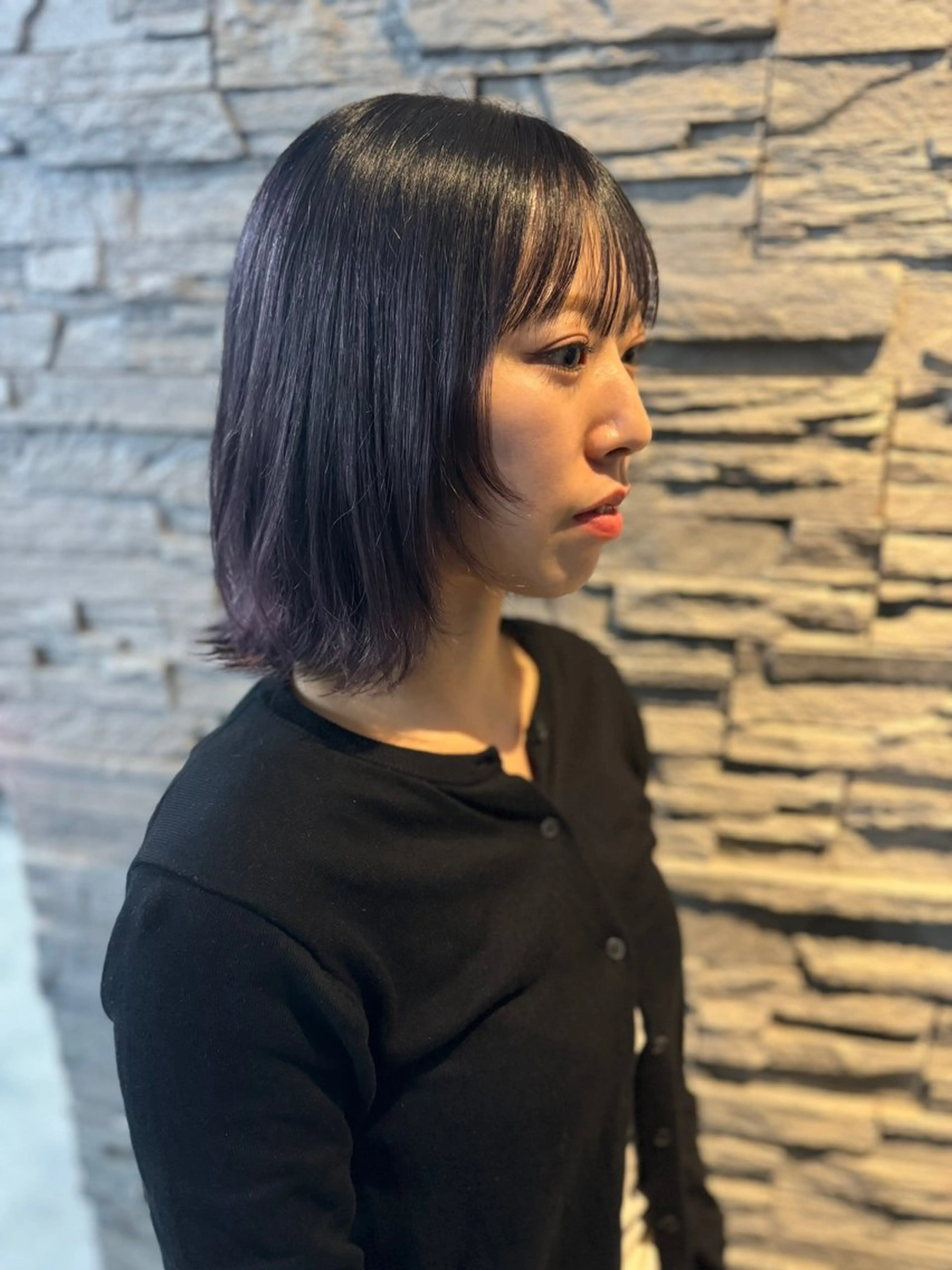 ミディアム 顔まわりレイヤー 顔周りカット レイヤーカット 透明感カラー🌿ボブ ✨飛田　ケイのヘアスタイル