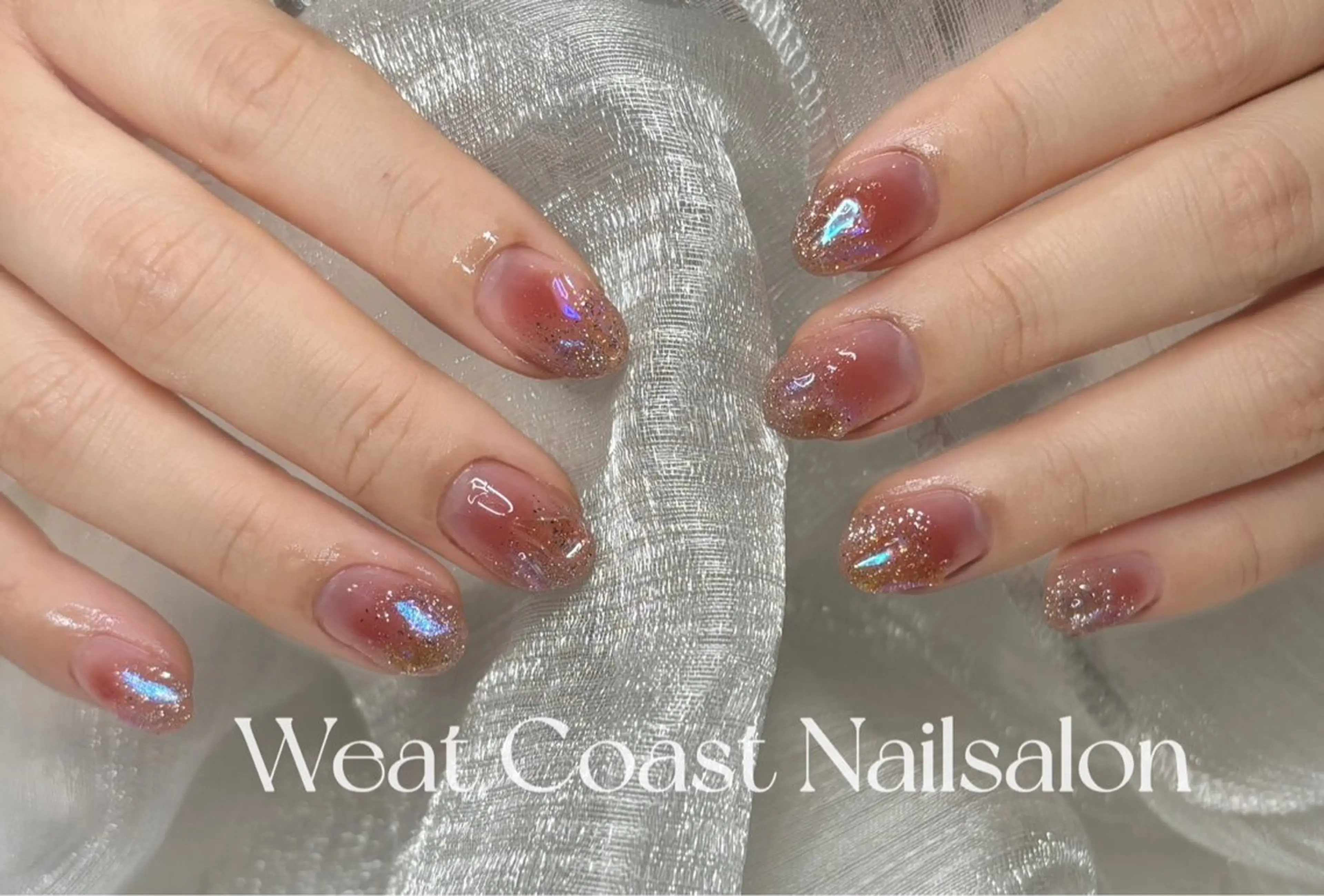 ネイル ハンドネイル リボン、ガーリー パーツ放題専門店のネイルデザイン