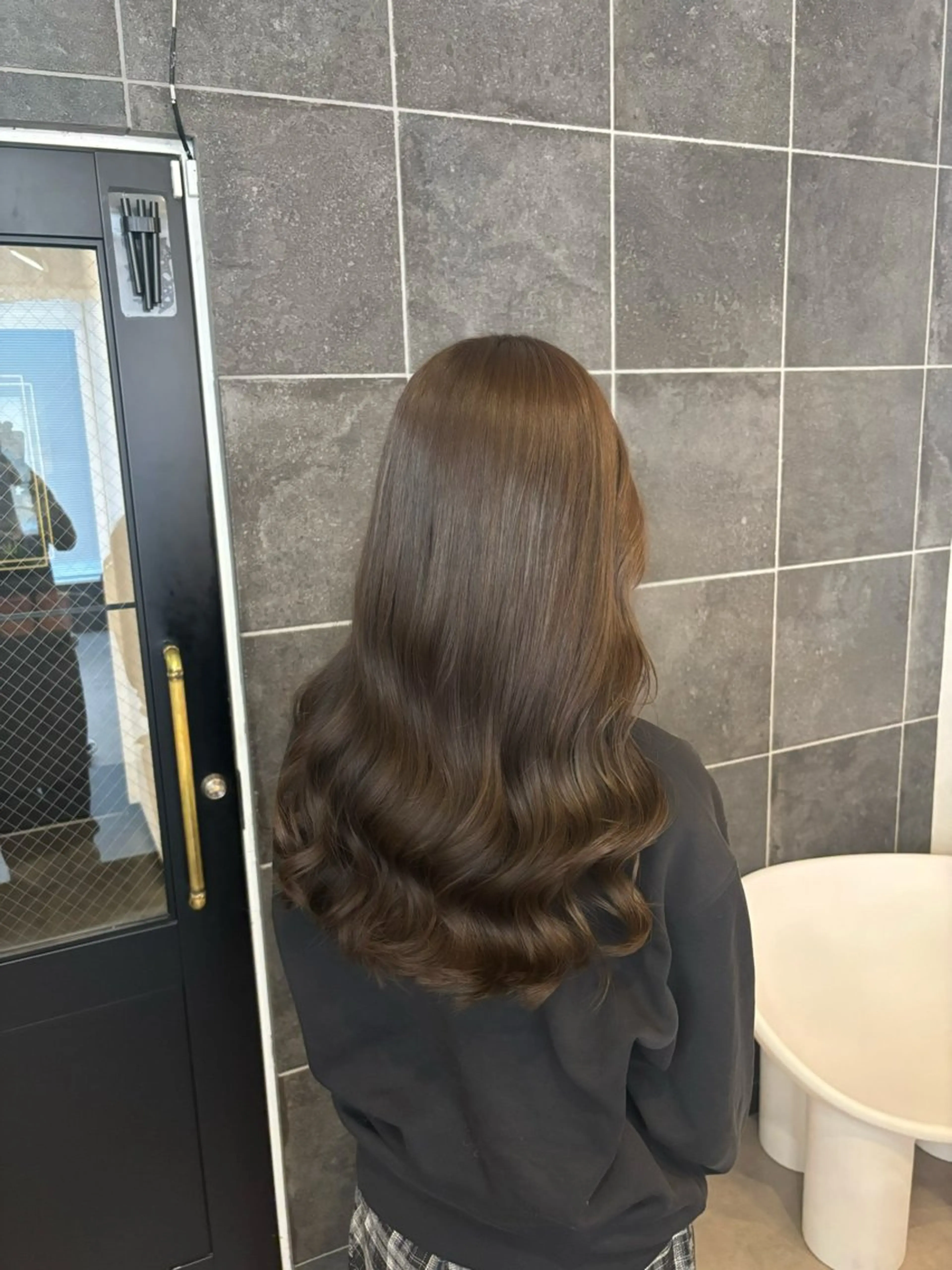 ロング カラー ブラウンカラー ヘアカラー ふうか 心斎橋美容室のヘアスタイル