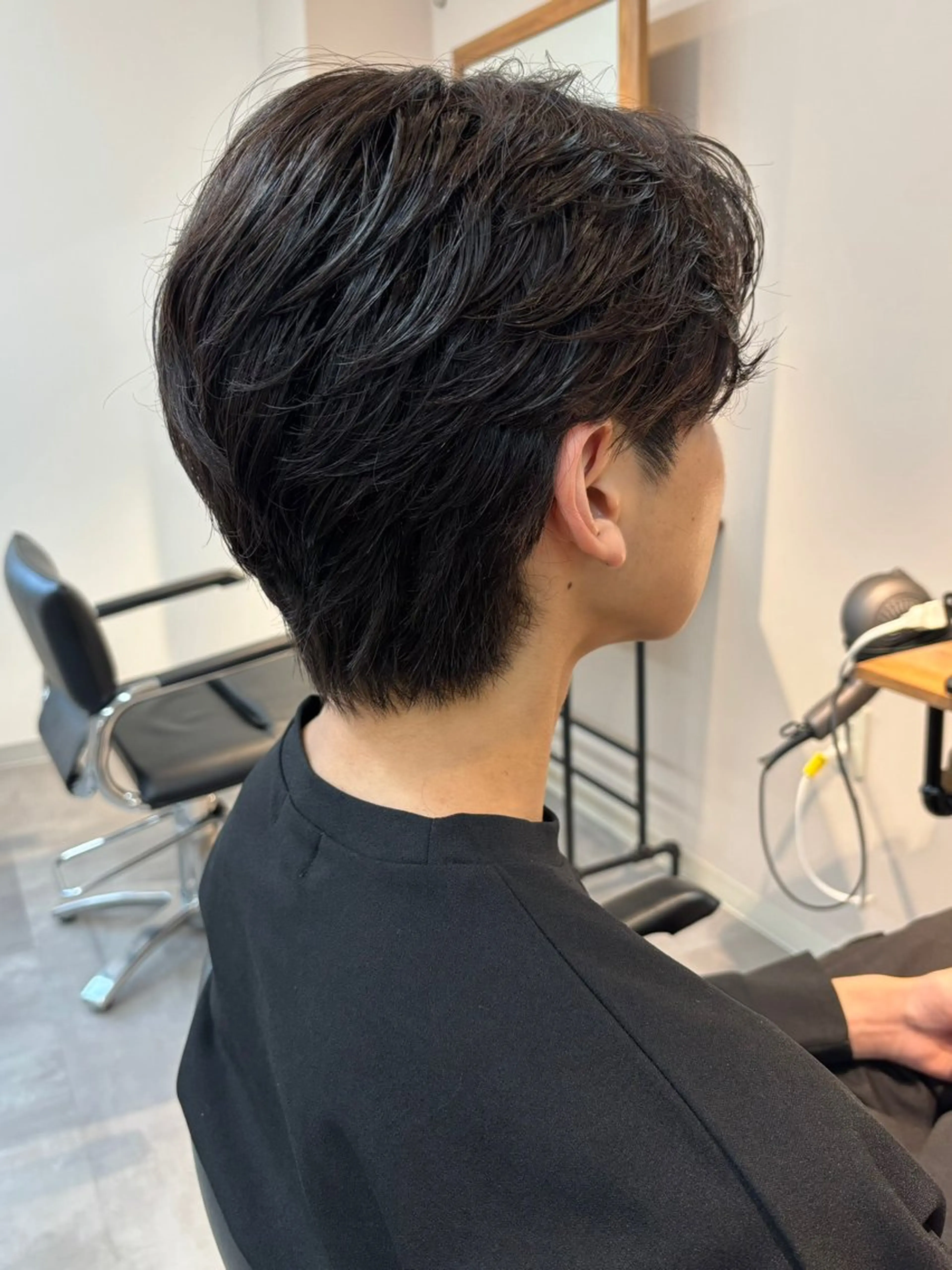 パーマ メンズ センターパート フェザーパーマ メンズパーマ カット パーマ 保立/フェザーパーマ /メンズカット千葉のヘアスタイル