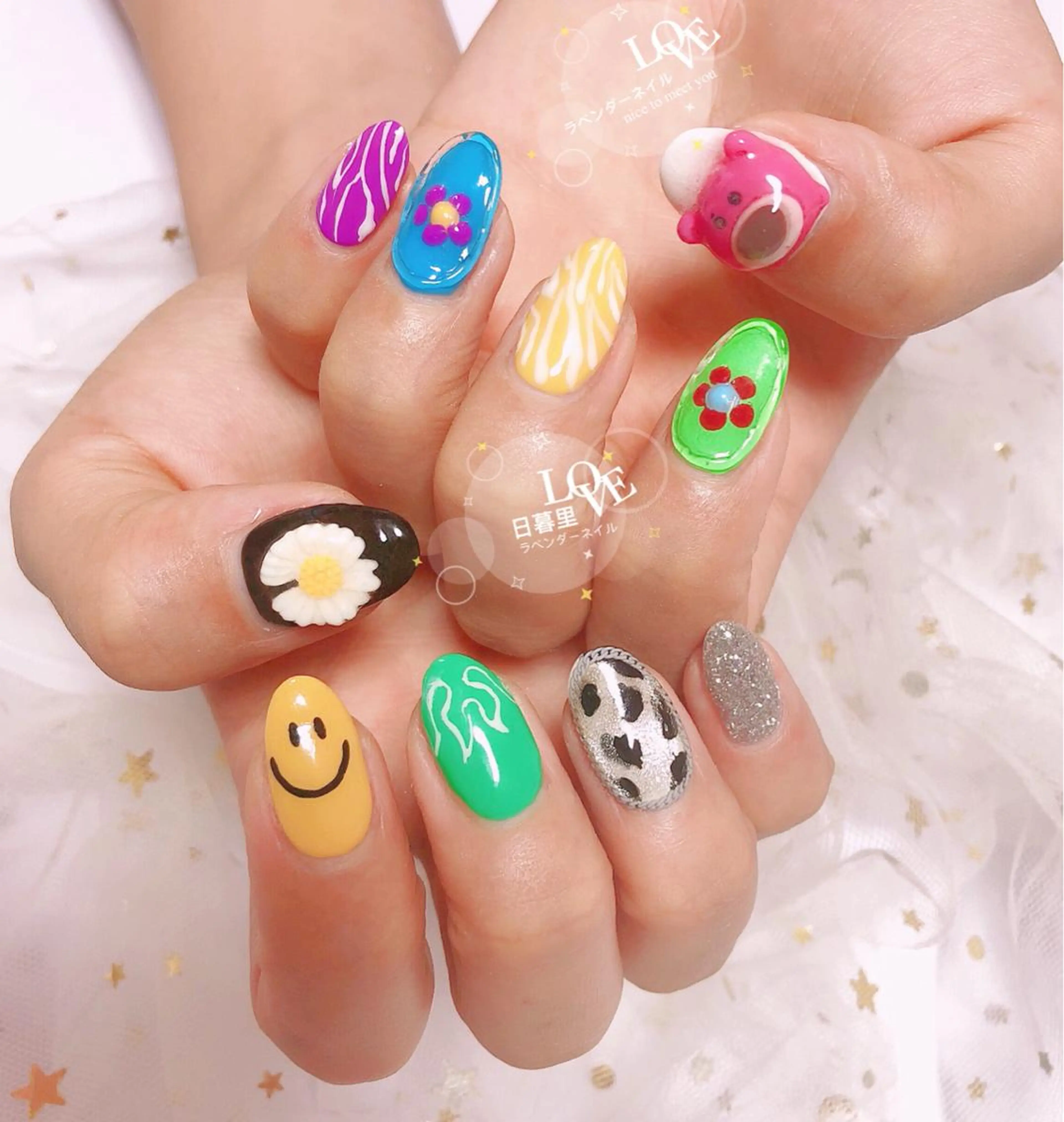 ネイル ラベンダー💖日暮里 ルル💖ネイルのネイルデザイン