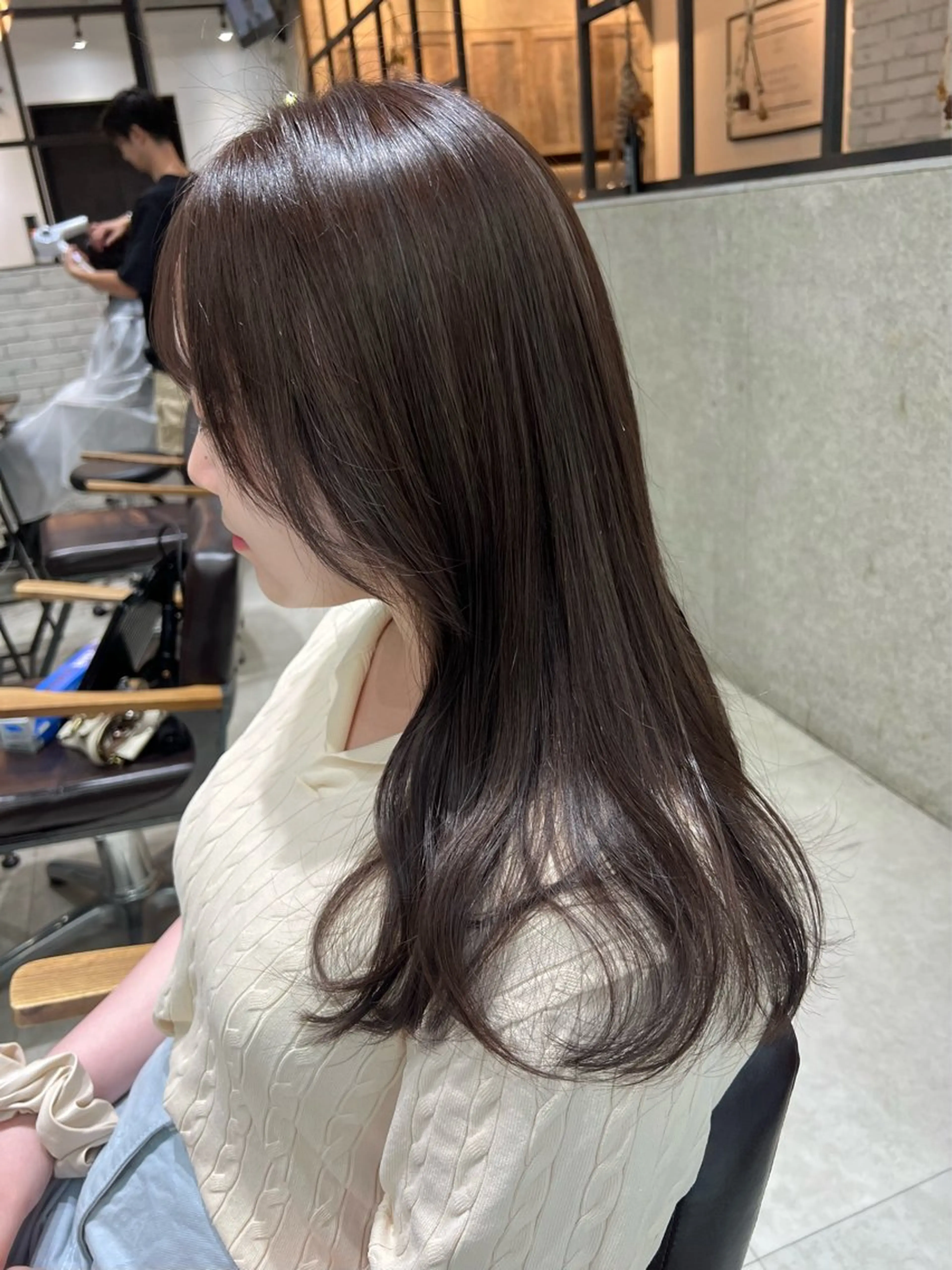 ロング カラー 透明感カラー グレージュ ハイライトカラー ハイライト ヘアカラー 🌿ニュアンス/髪質 改善🌿Fukudaのヘアスタイル