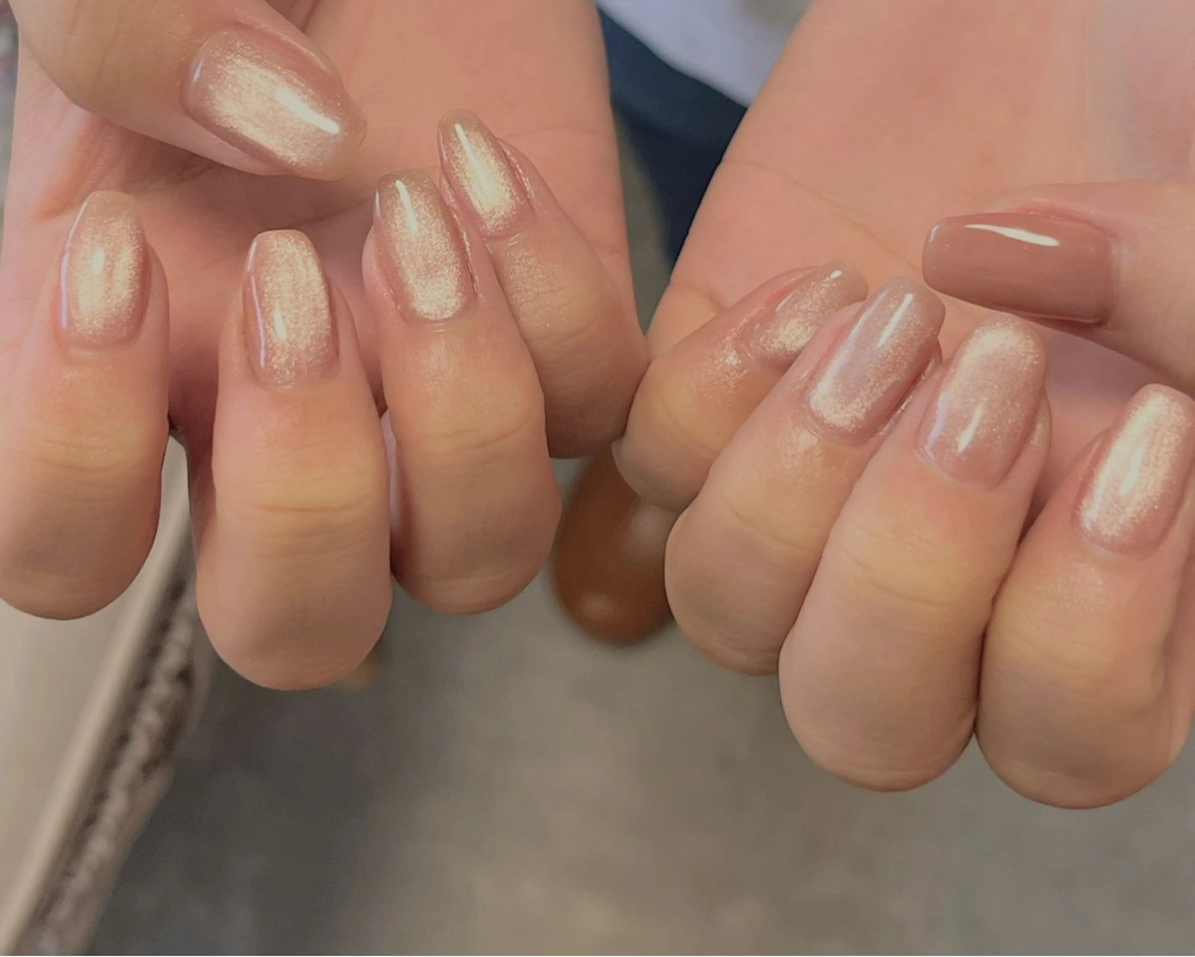 ネイル ジェルネイル キラキラネイル マグネットネイル オフィスネイル ワンカラーネイル ハンドネイル tamu nail 　金町のネイルデザイン