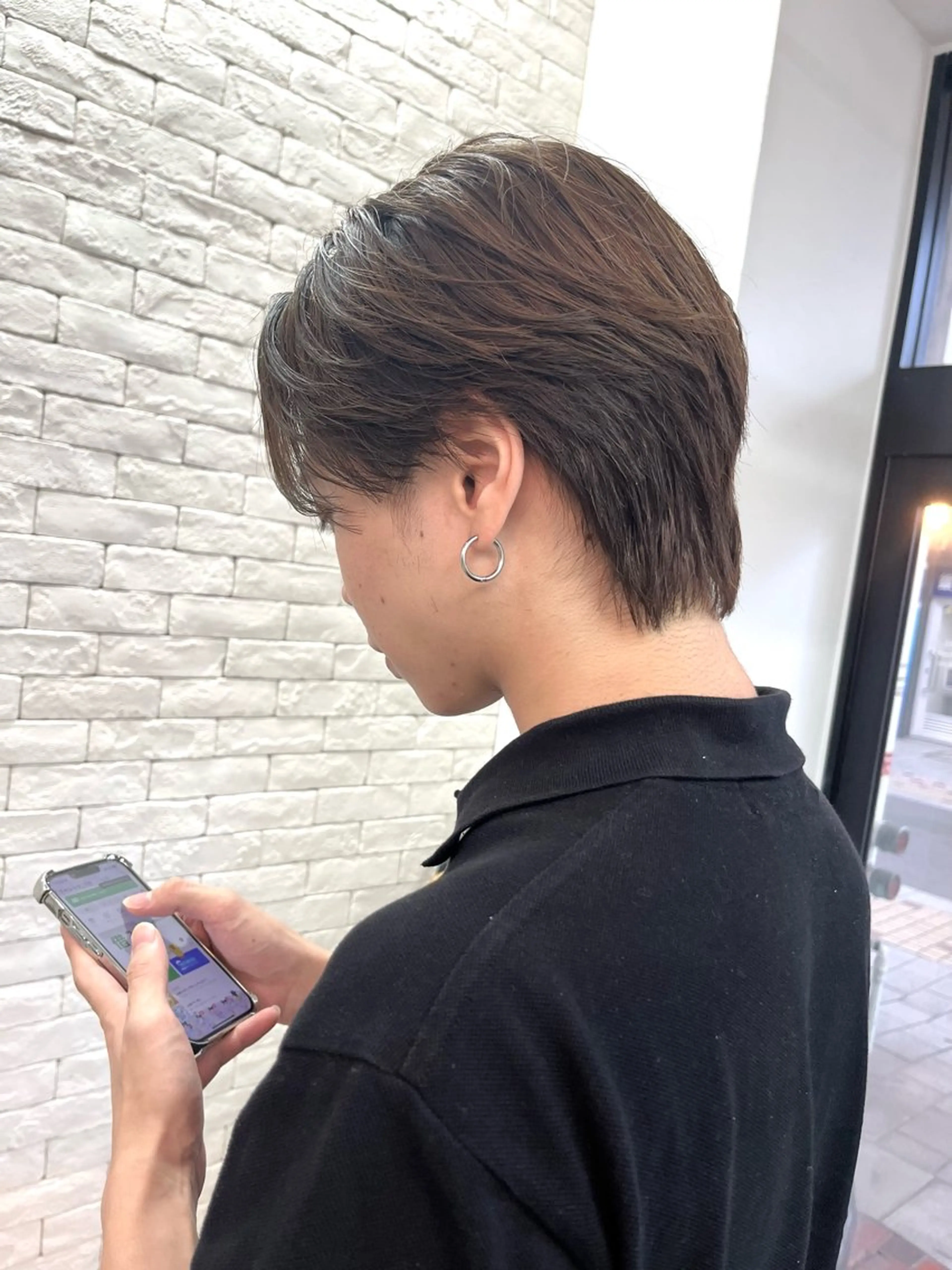 カラー メンズ センターパート グレージュ メンズ支持◎/パーマ masaのヘアスタイル