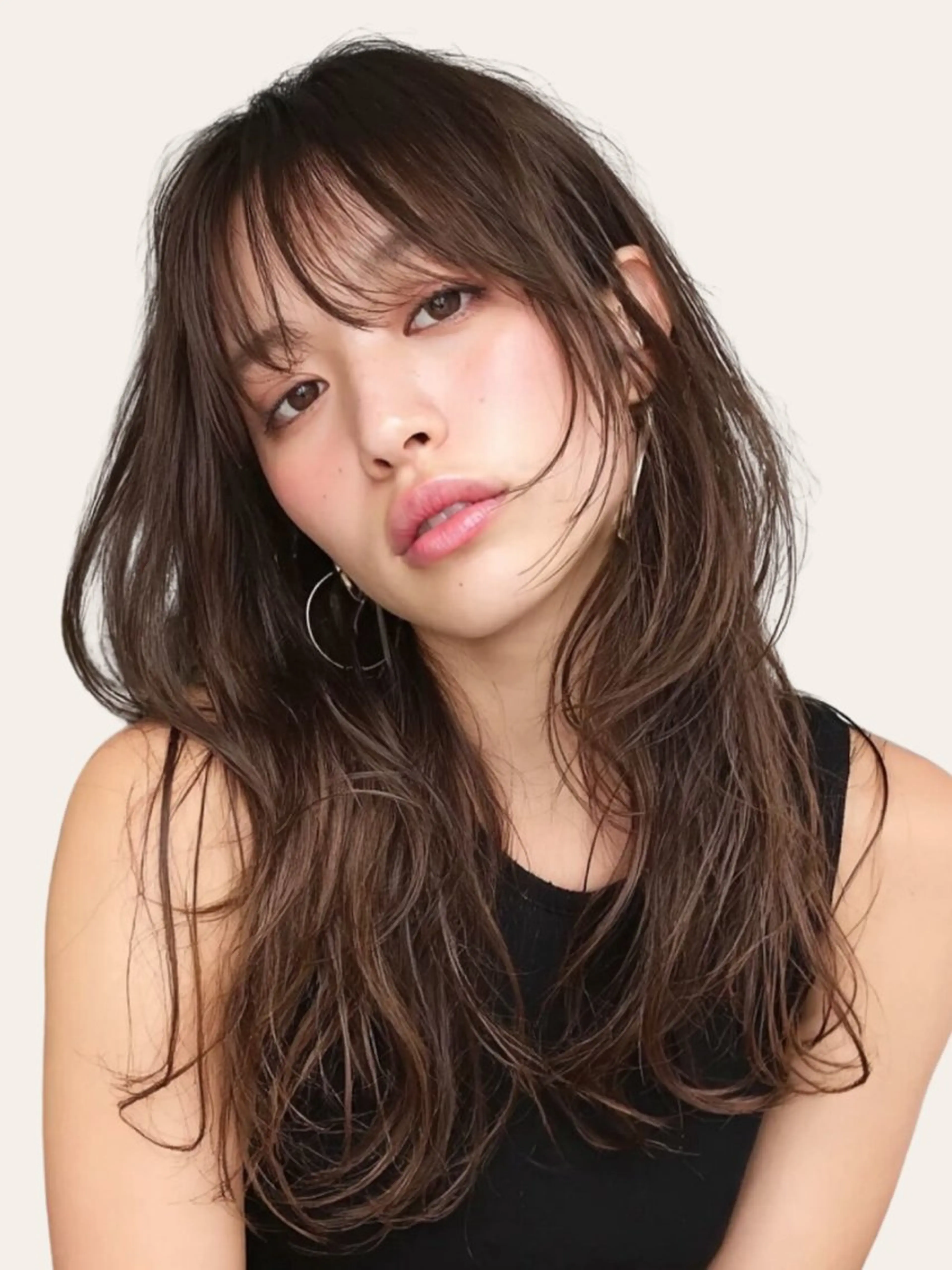 セミロング カット ヘアカラー トリートメント レイヤー/ボブ/ 透明感カラー/ニワのヘアスタイル