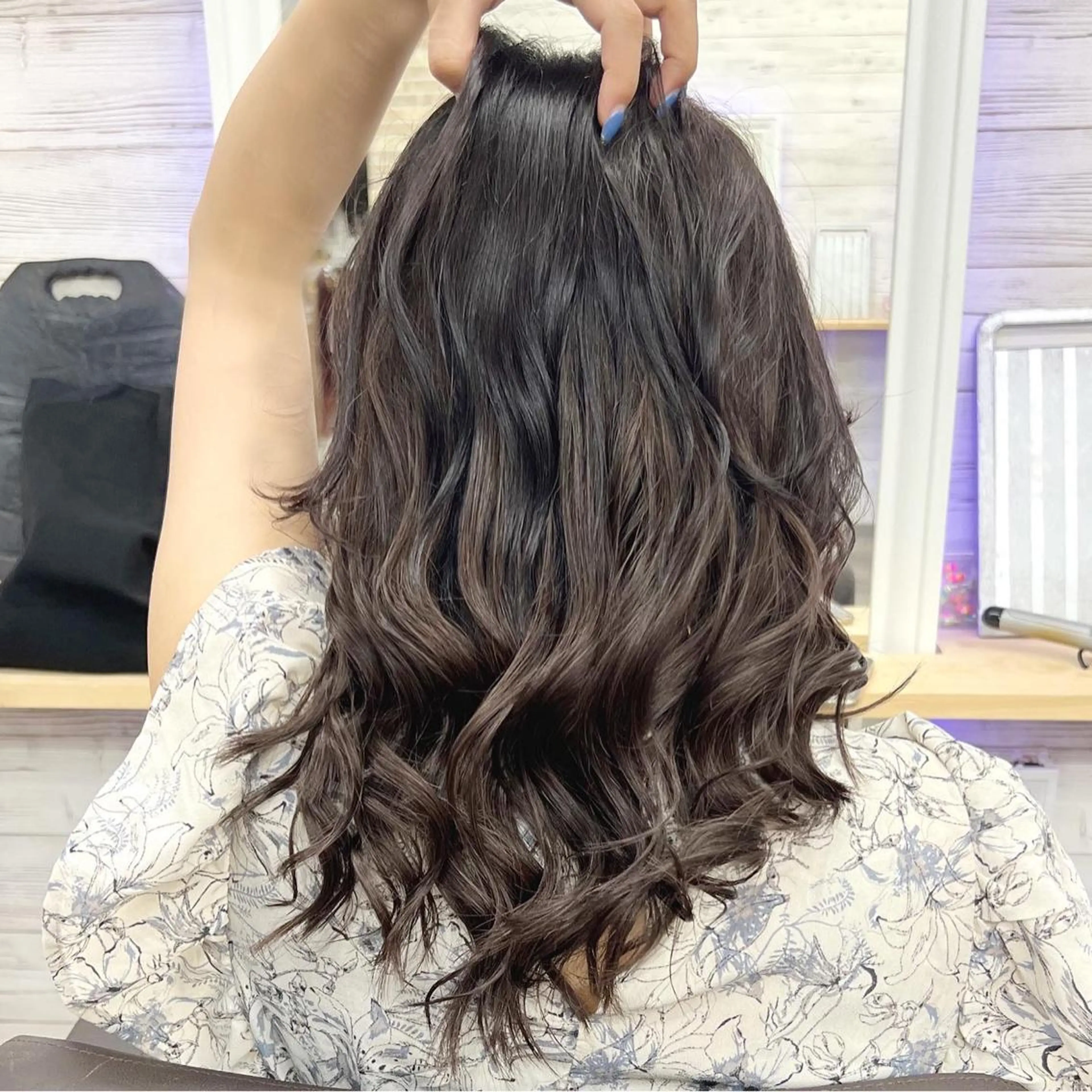 セミロング シールエクステ エクステ エクステ 枝毛カット＆髪質改善 満足NO.1岡しゃんのヘアスタイル