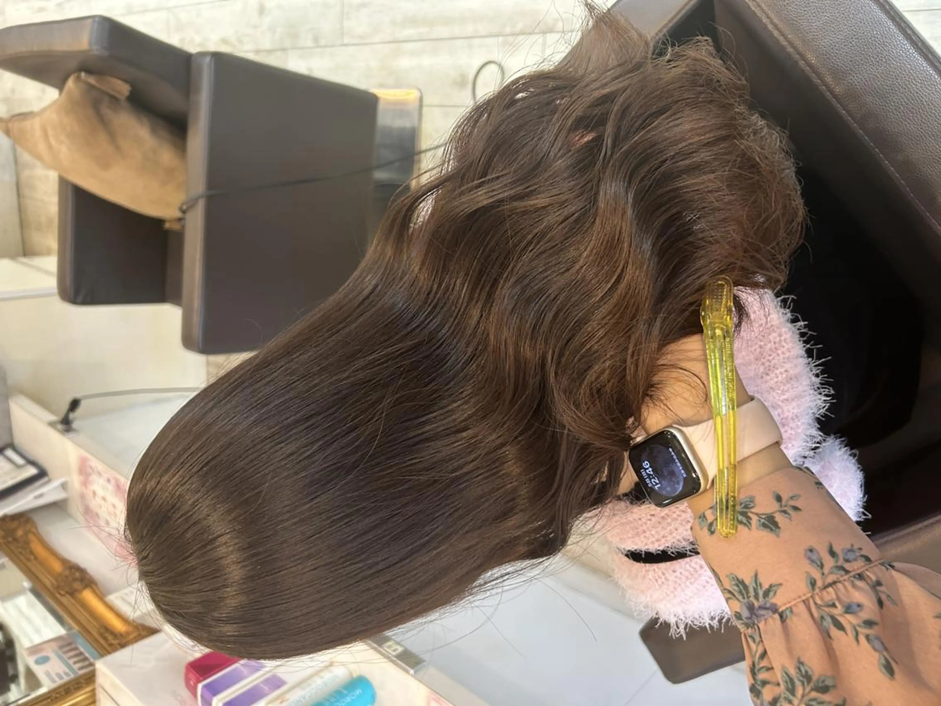 ロング カラー ヘアアレンジ ヘアカラー トリートメント 🦄🫧透明感 絹髪特化🫧🍓のヘアスタイル