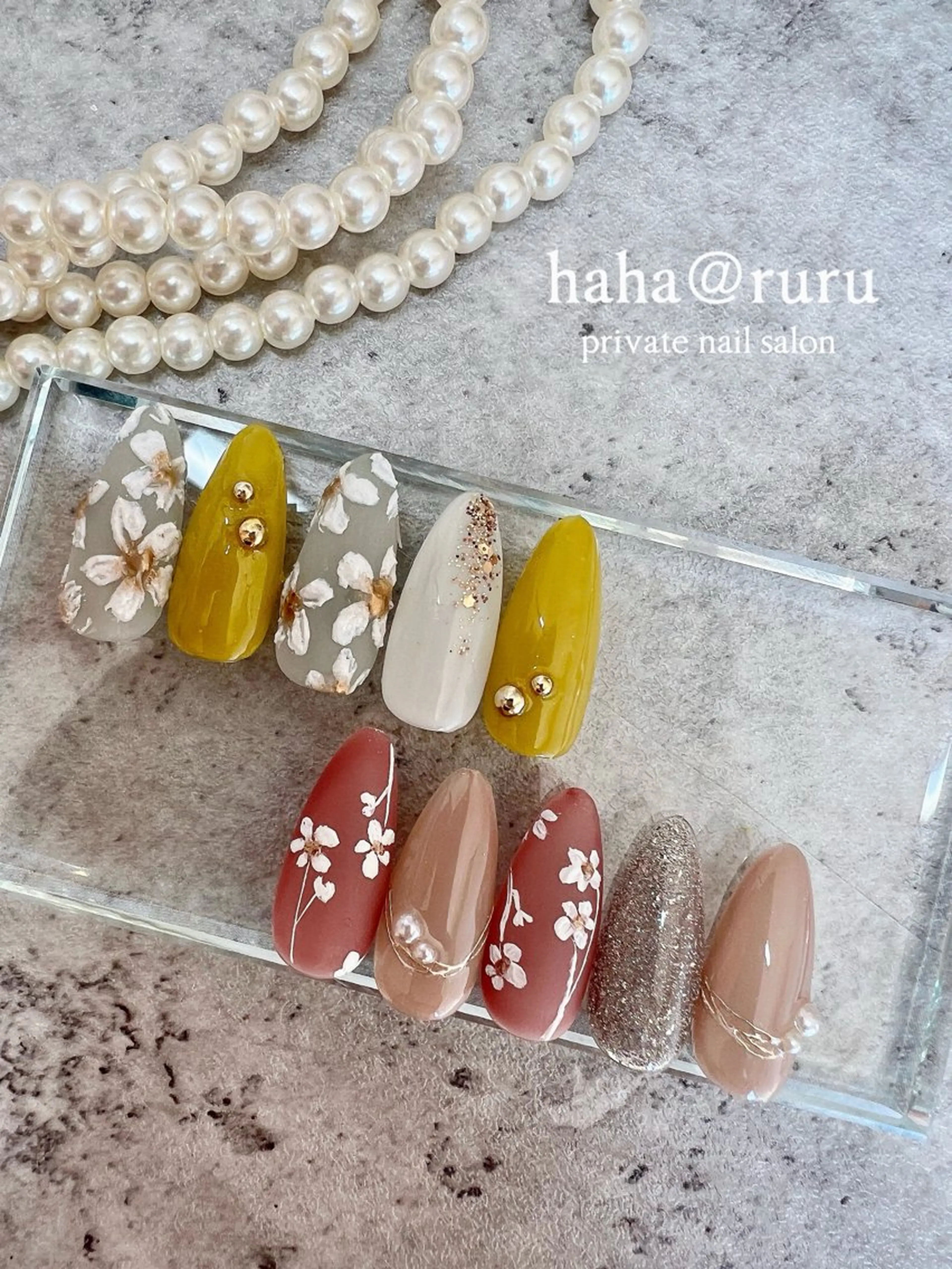 ネイル フラワーネイル haha@ ruruのネイルデザイン