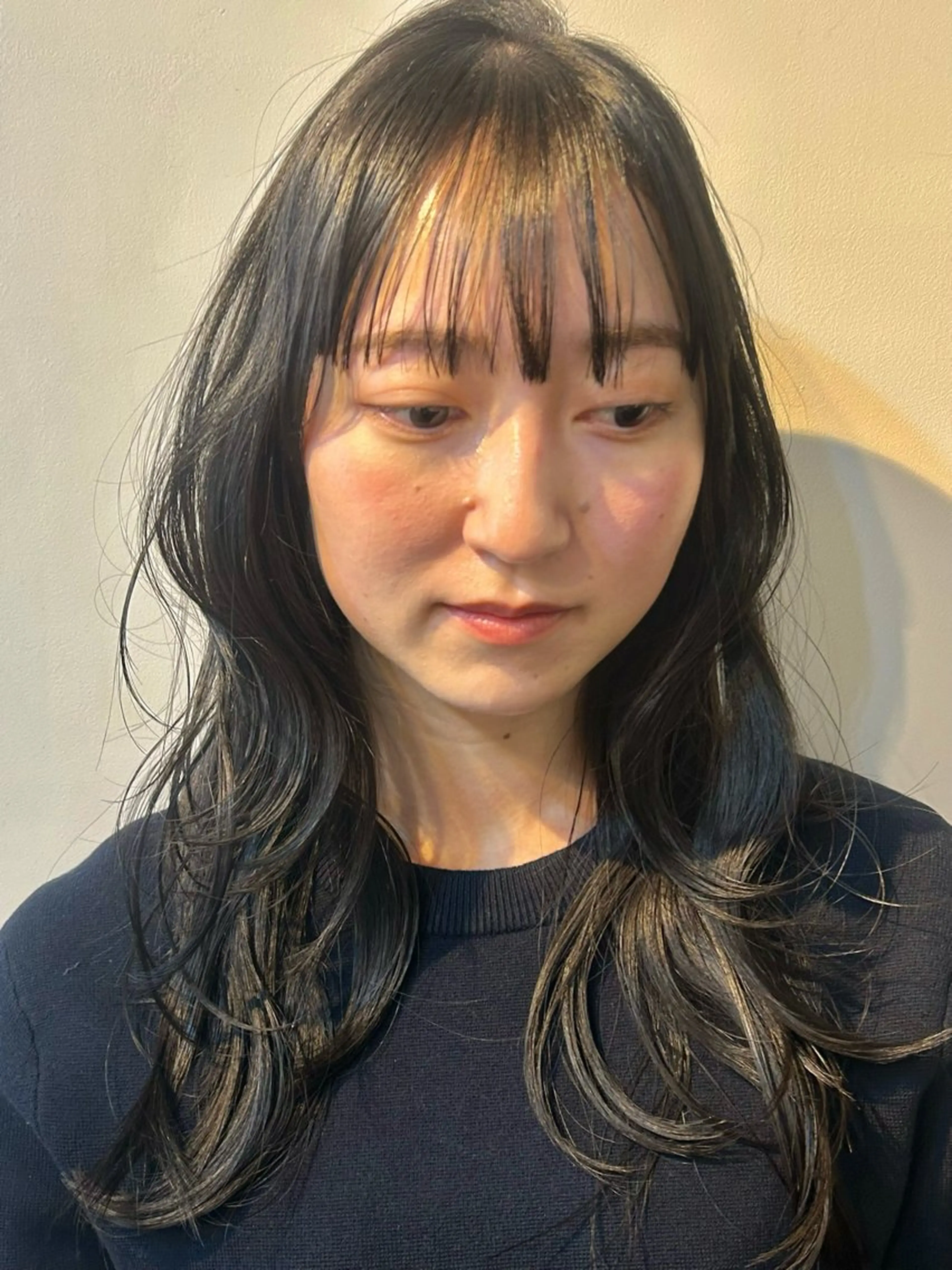 ロング カット ヘアカラー トリートメント ✂韓国レイヤー 🦋みやび🪽のヘアスタイル