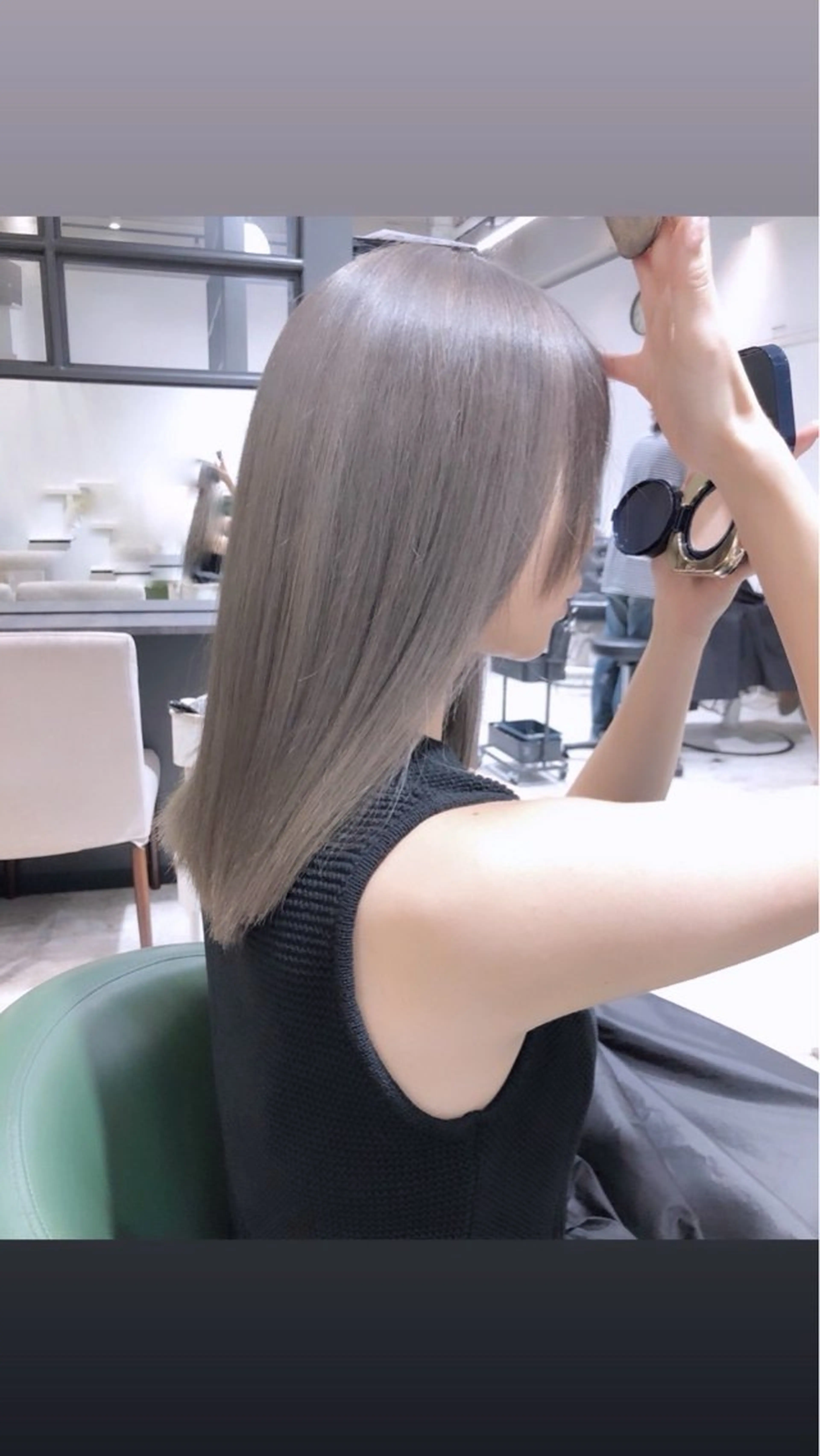 ミディアム カラー ダブルカラー天神 あつきのヘアスタイル