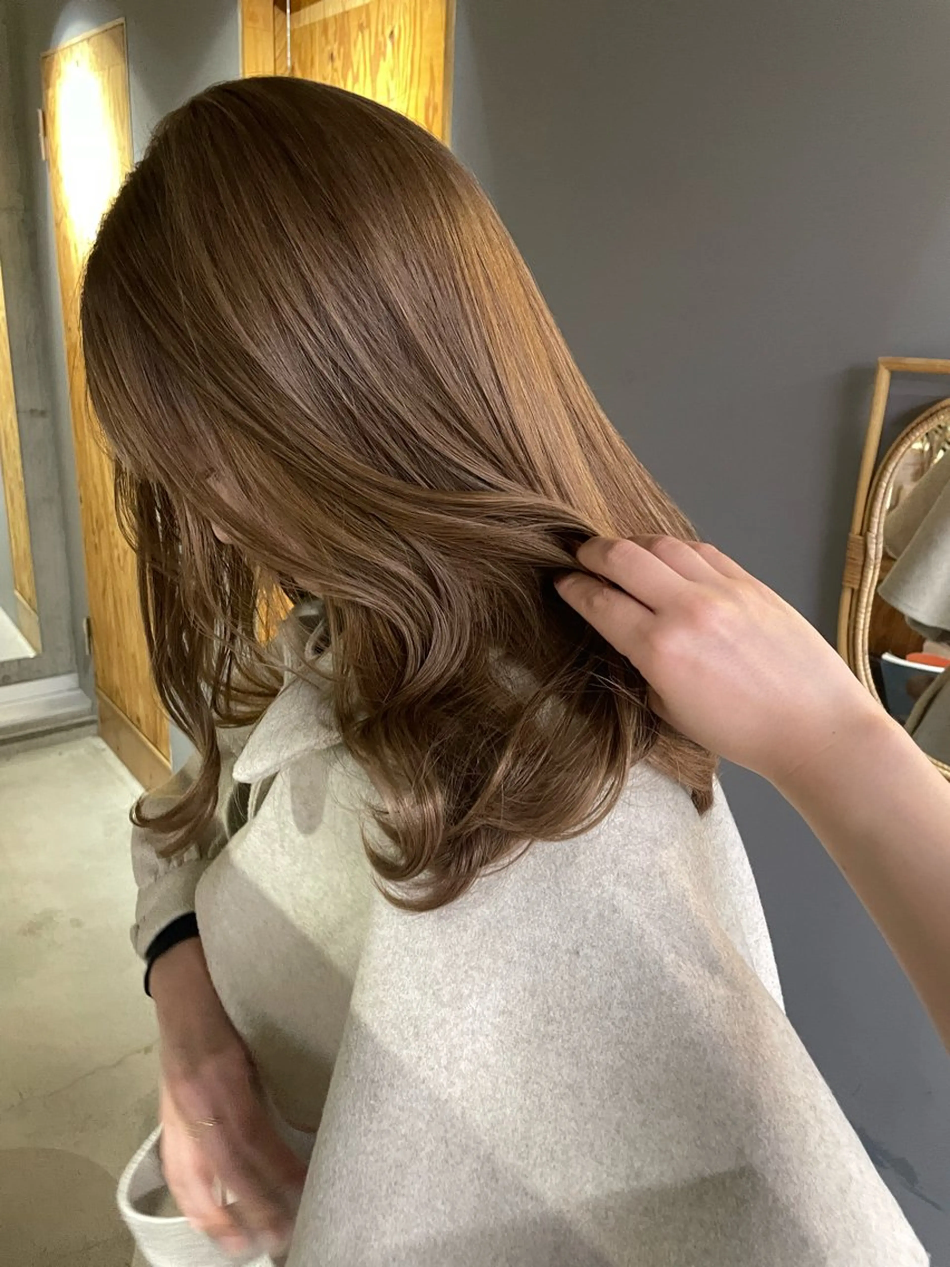 セミロング カラー ヘアカラー トリートメント noa ☪︎のヘアスタイル