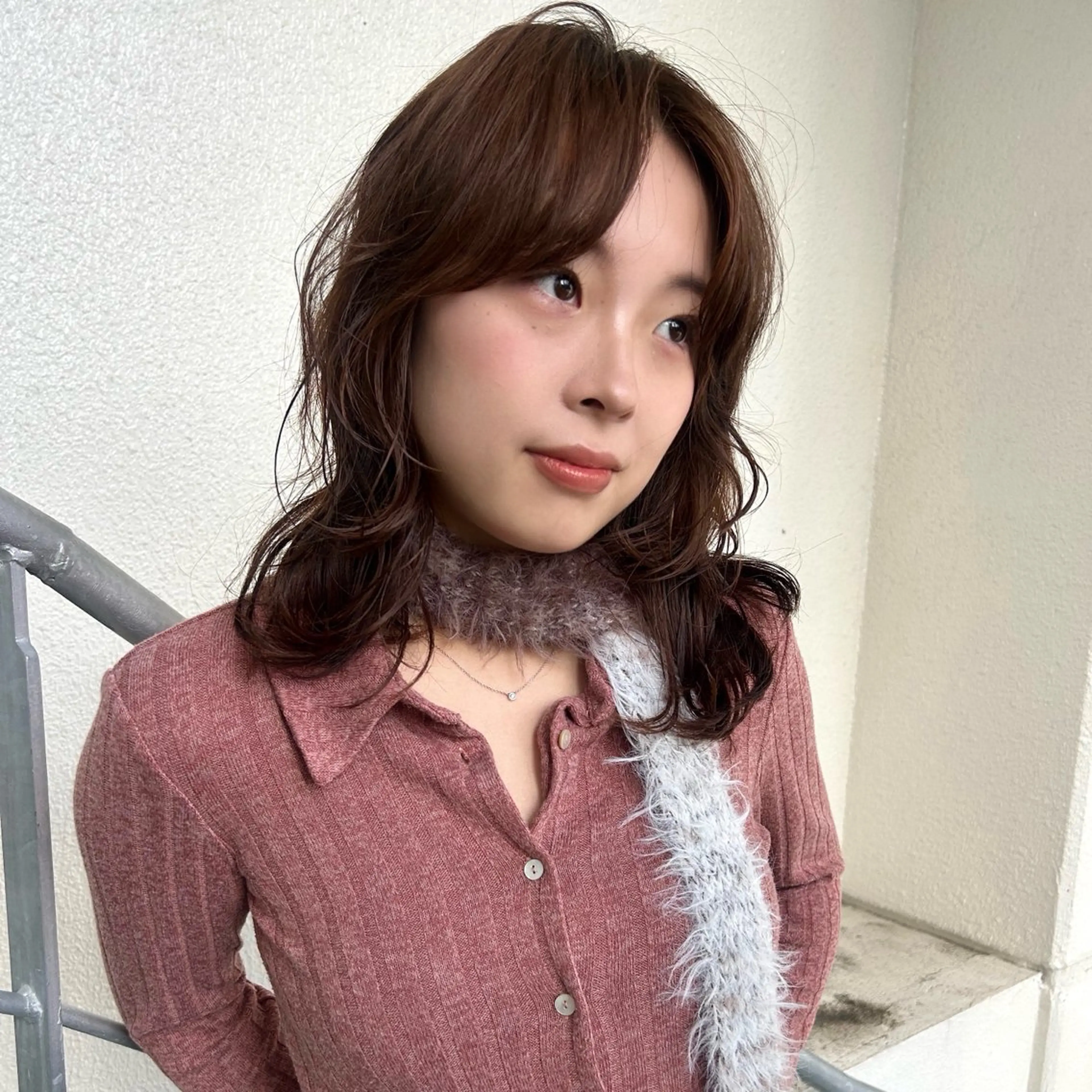 ミディアム カラー パーマ ブラウンカラー カット ヘアカラー パーマ 伊藤ほのか/パーマ /酸性ストレートのヘアスタイル