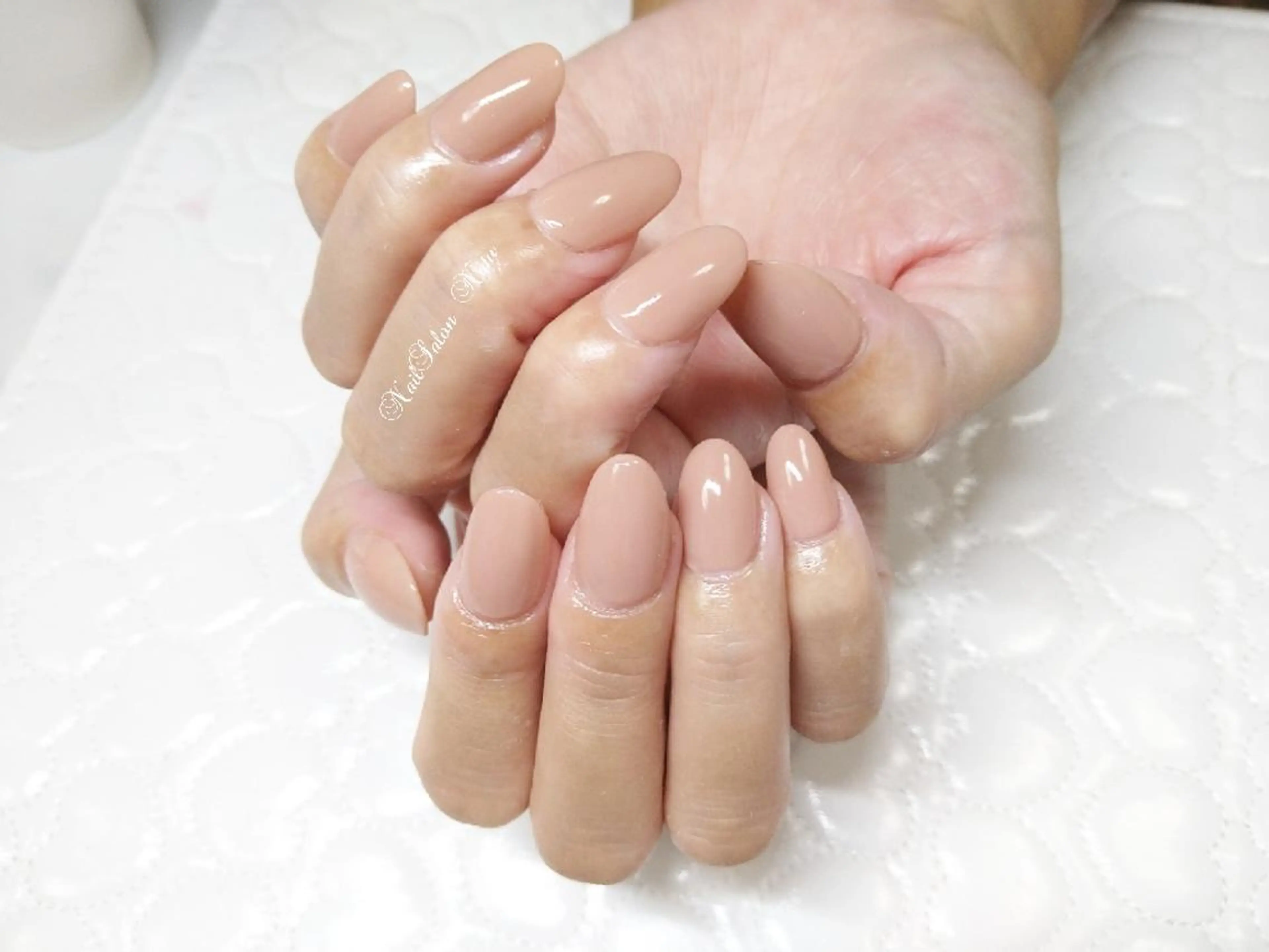 ネイル 長さ出し ワンカラーネイル nailsalon　 Natuのネイルデザイン