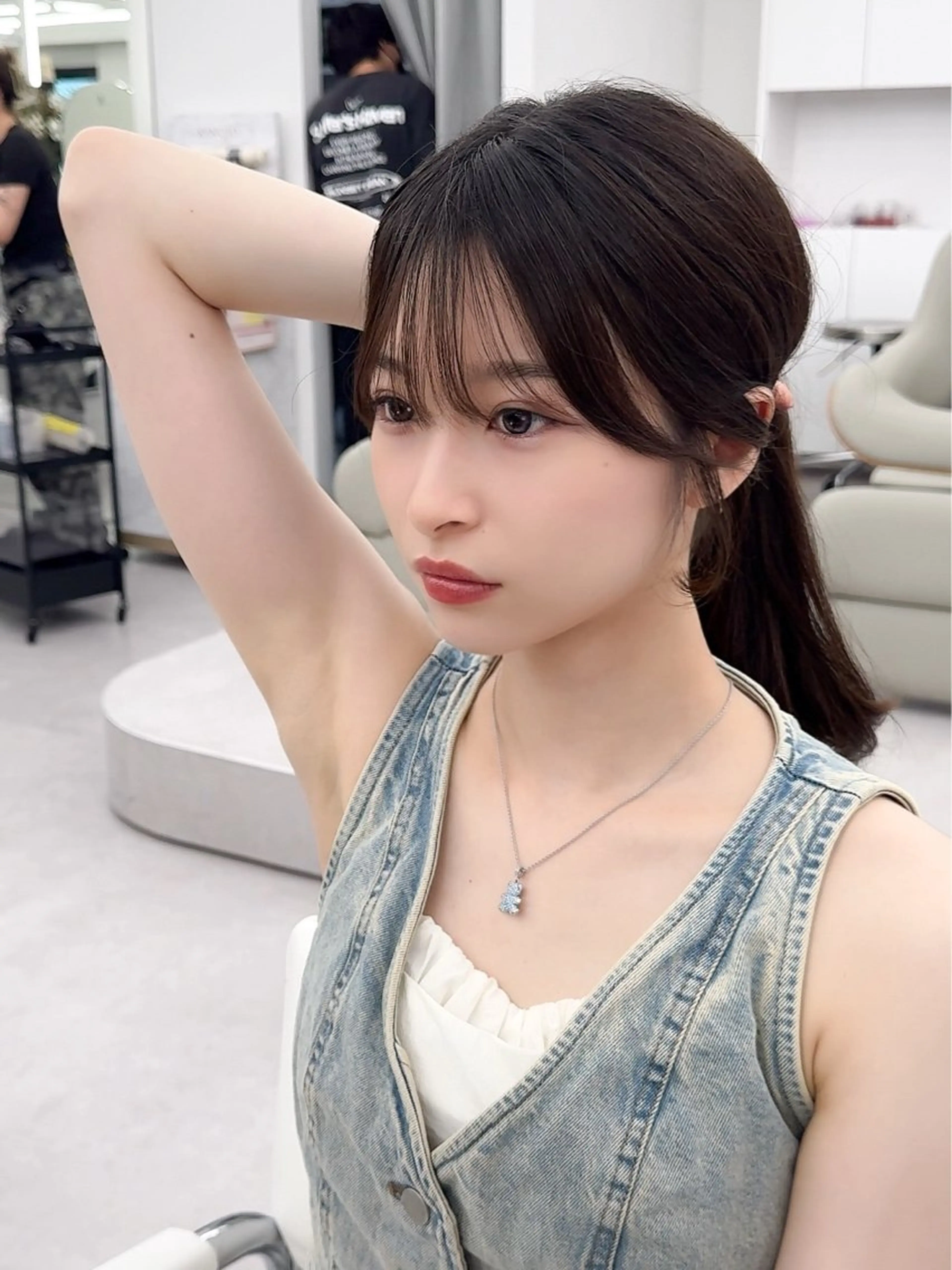 セミロング カラー ヘアアレンジ 顔周り&ミディアム 特化/池袋/kokiのヘアスタイル