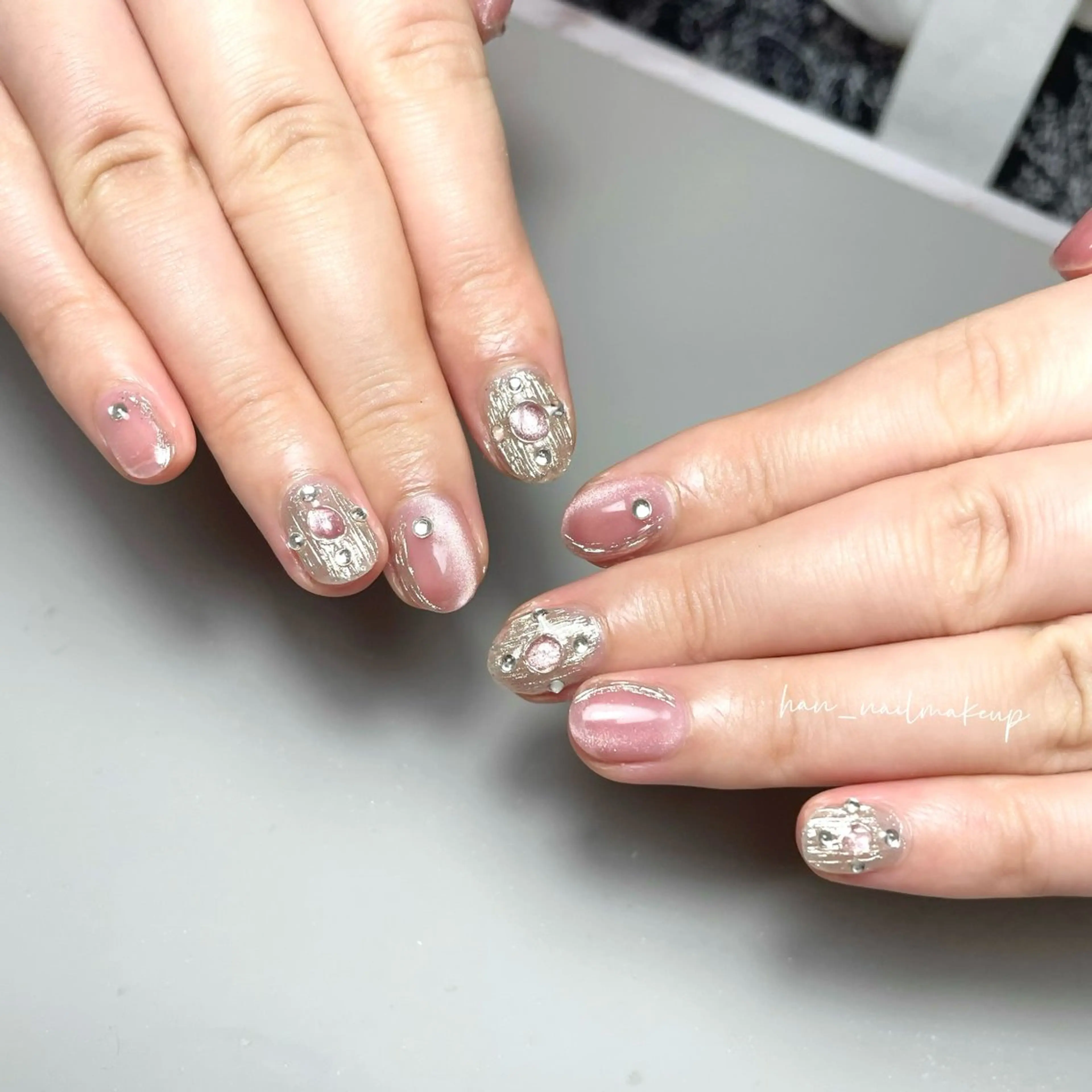 ネイル 赤色 ハンドネイル Himari Nail Salonのネイルデザイン
