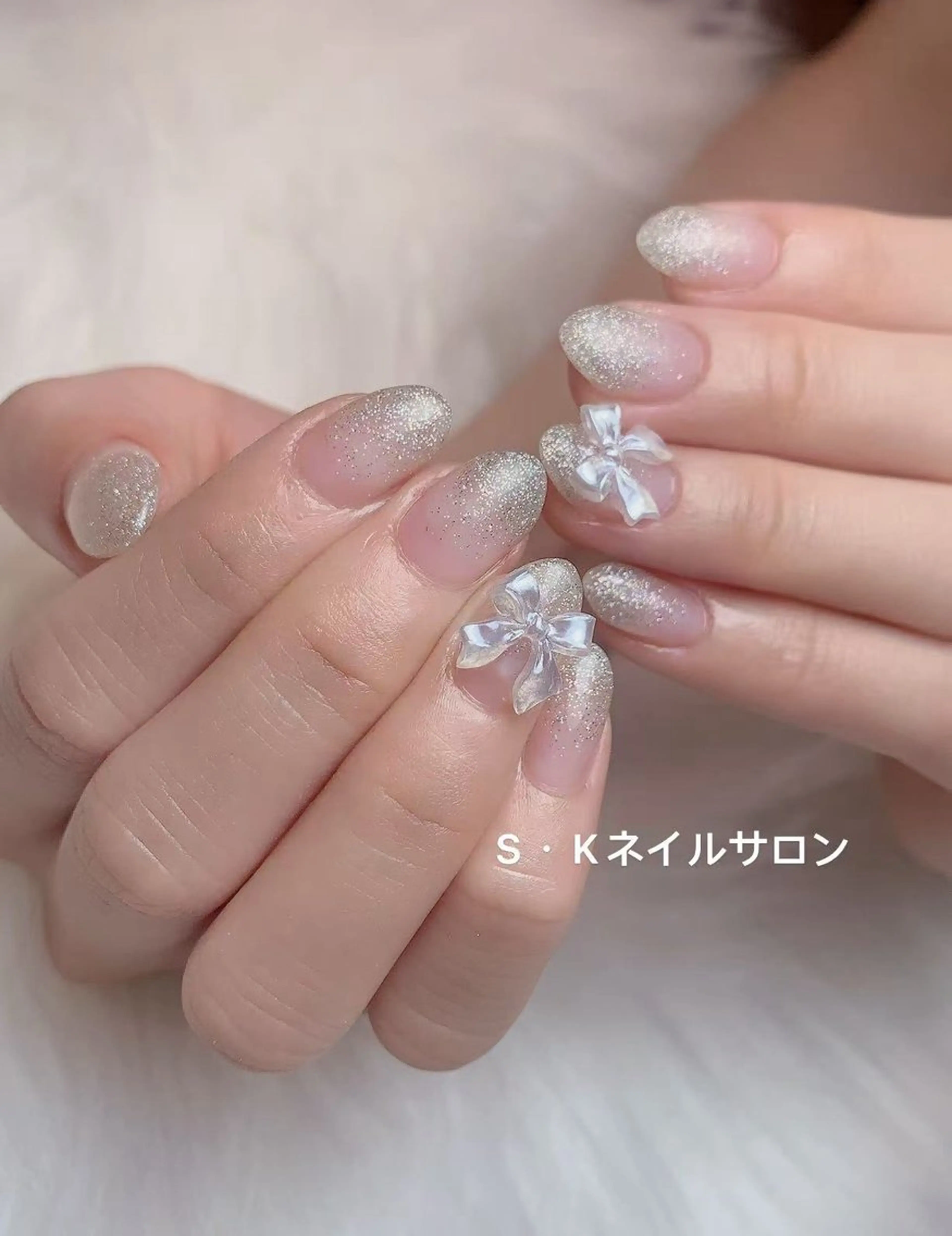 ネイル グラデーション ラメ(グリッター) ラメグラデーション ハンドネイル S·K ネイルサロンのネイルデザイン