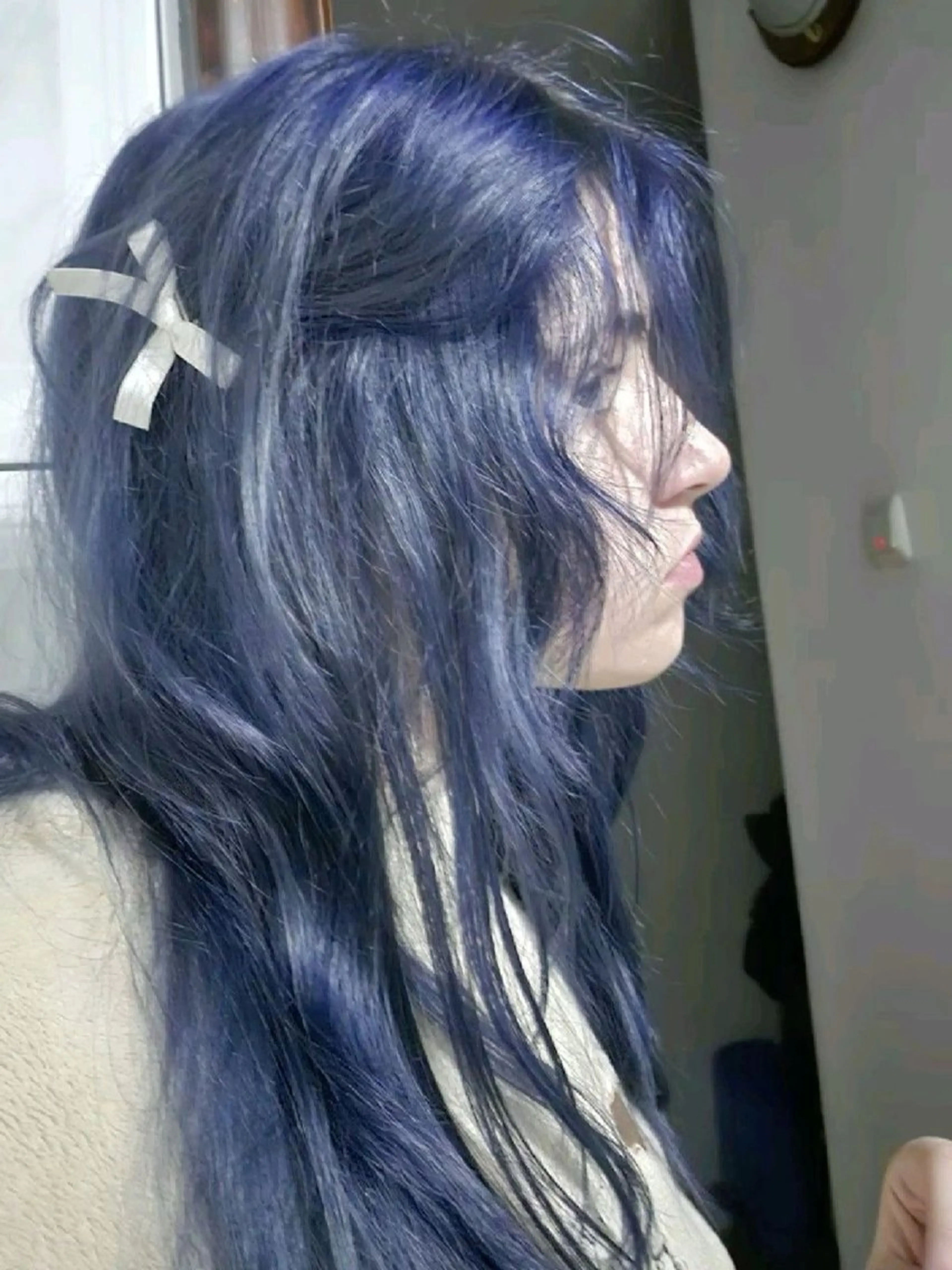 セミロング カラー ヘアアレンジ ブルーカラー カット ヘアカラー トリートメント ヘアセット 💎韓国/ レイヤー カット/ 暖色🫧のヘアスタイル