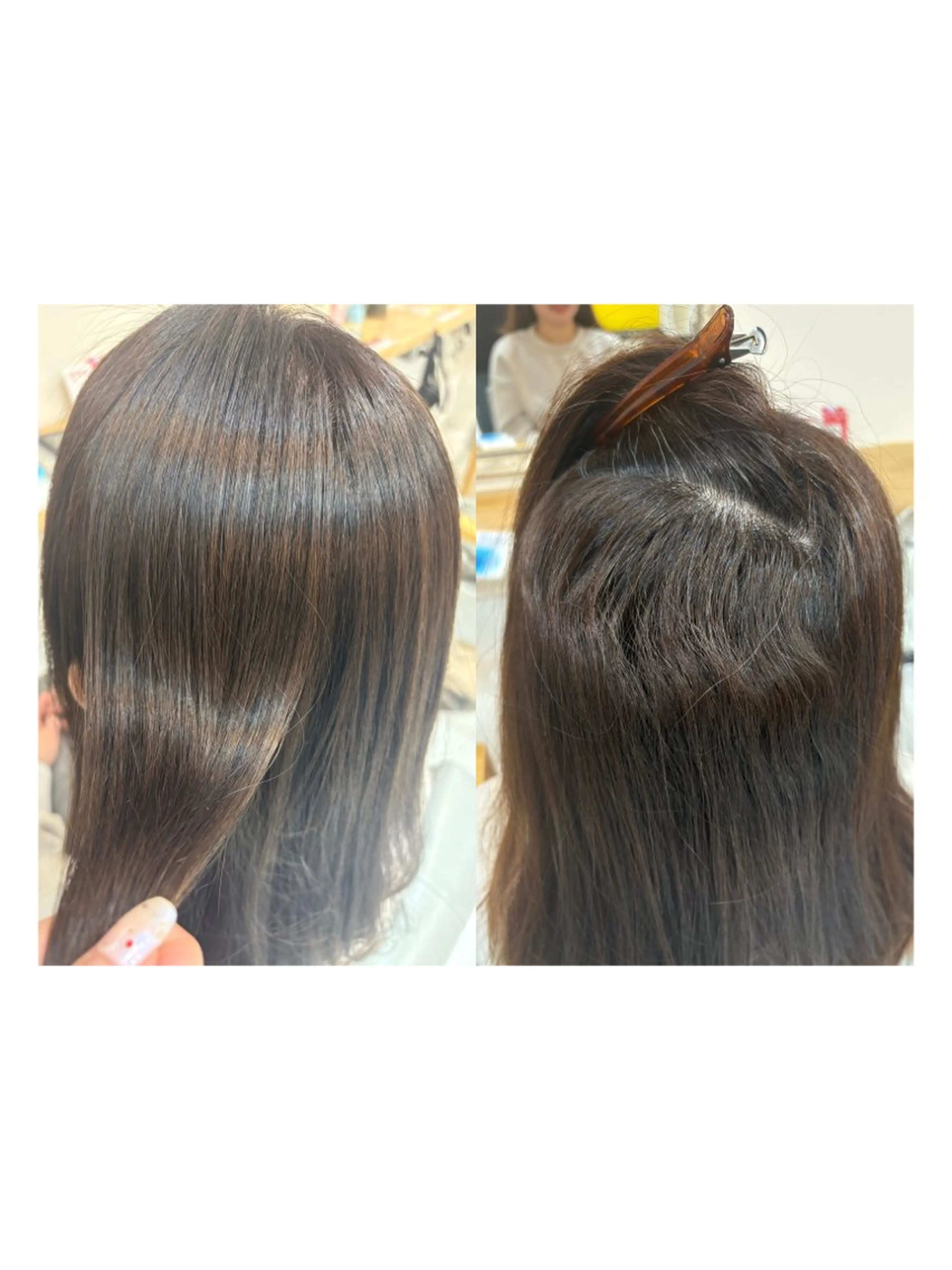 ロング カット ヘアカラー 縮毛矯正 トリートメント レイヤーカット・ 縮毛矯正 星野のヘアスタイル